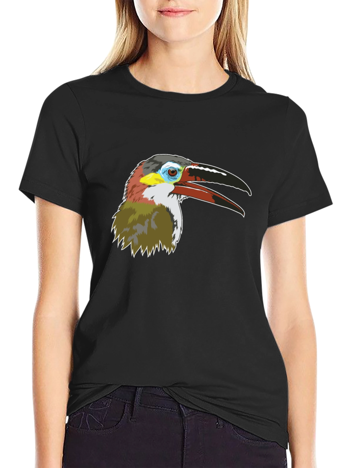 Toucan Bird Graphic Tee - Mens Black T-Shirt