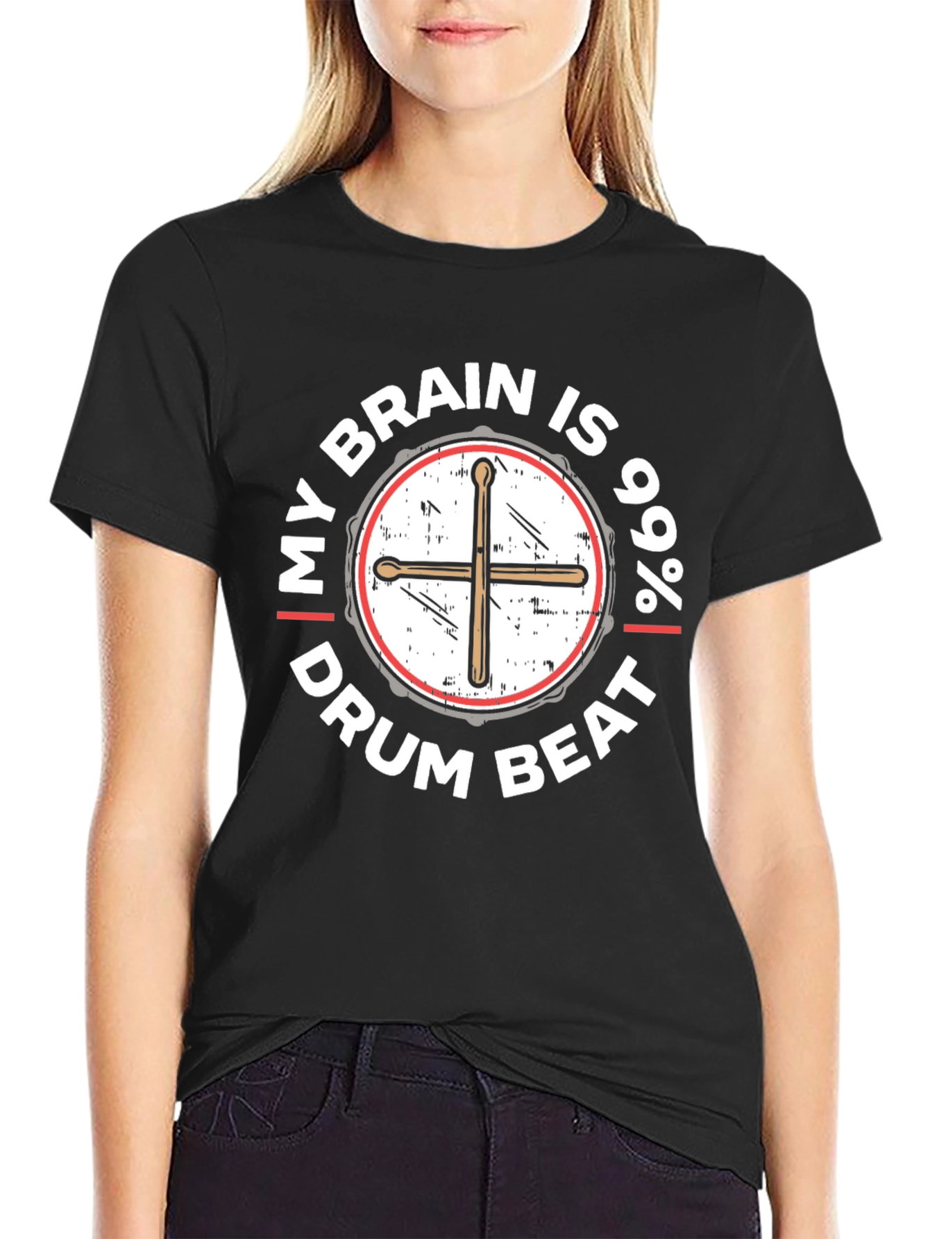 Drum Beat Brain T-Shirt - Musician Tee