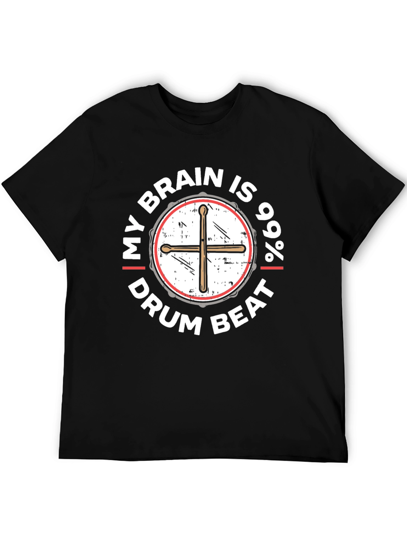 Drum Beat Brain T-Shirt - Musician Tee