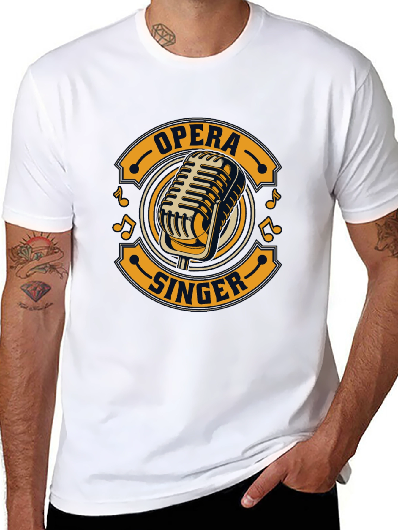 Opera Singer T-Shirt Retro Microphone Tee
