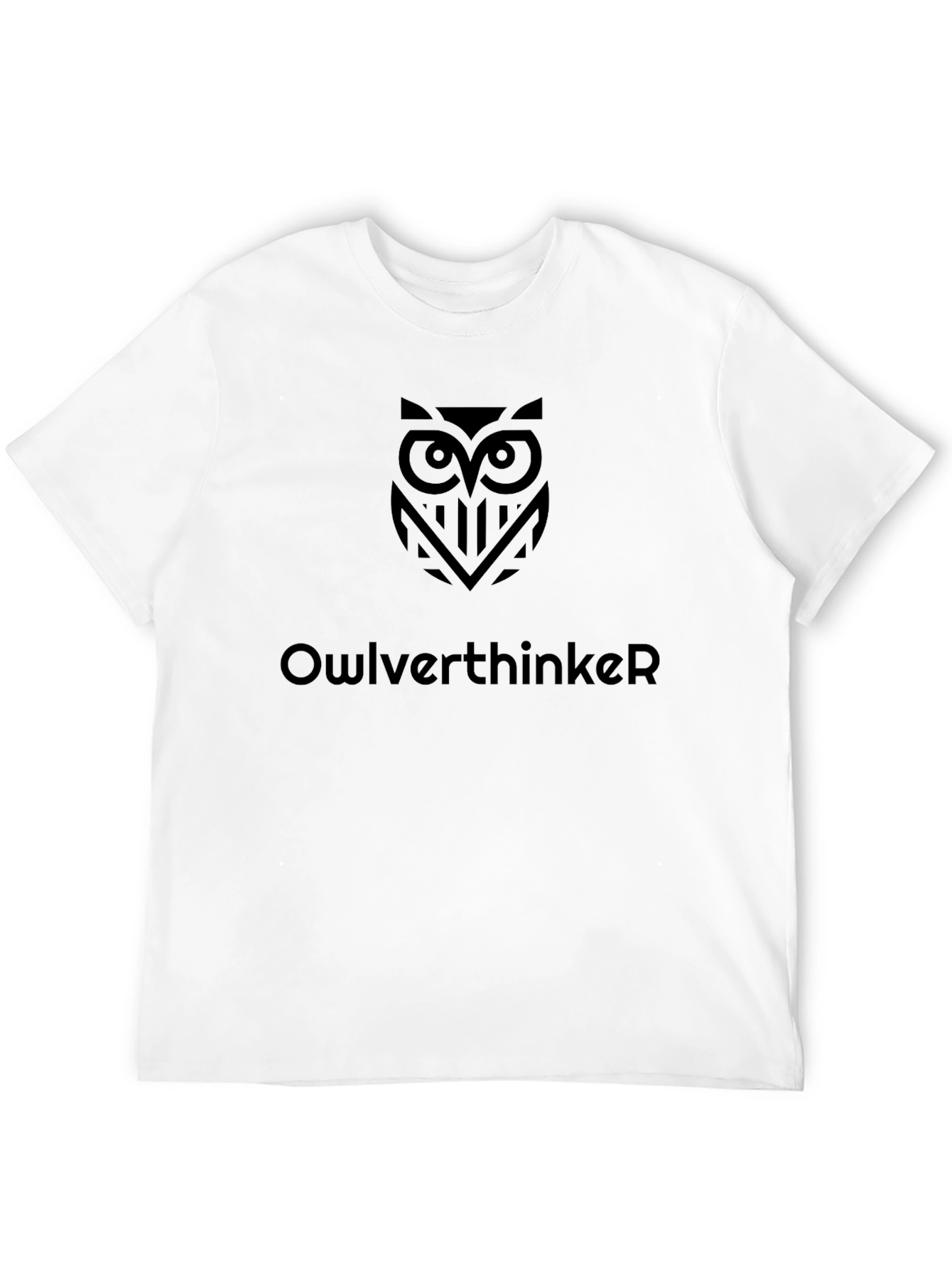 Owlverthinker Black Graphic Tee - Unique Design