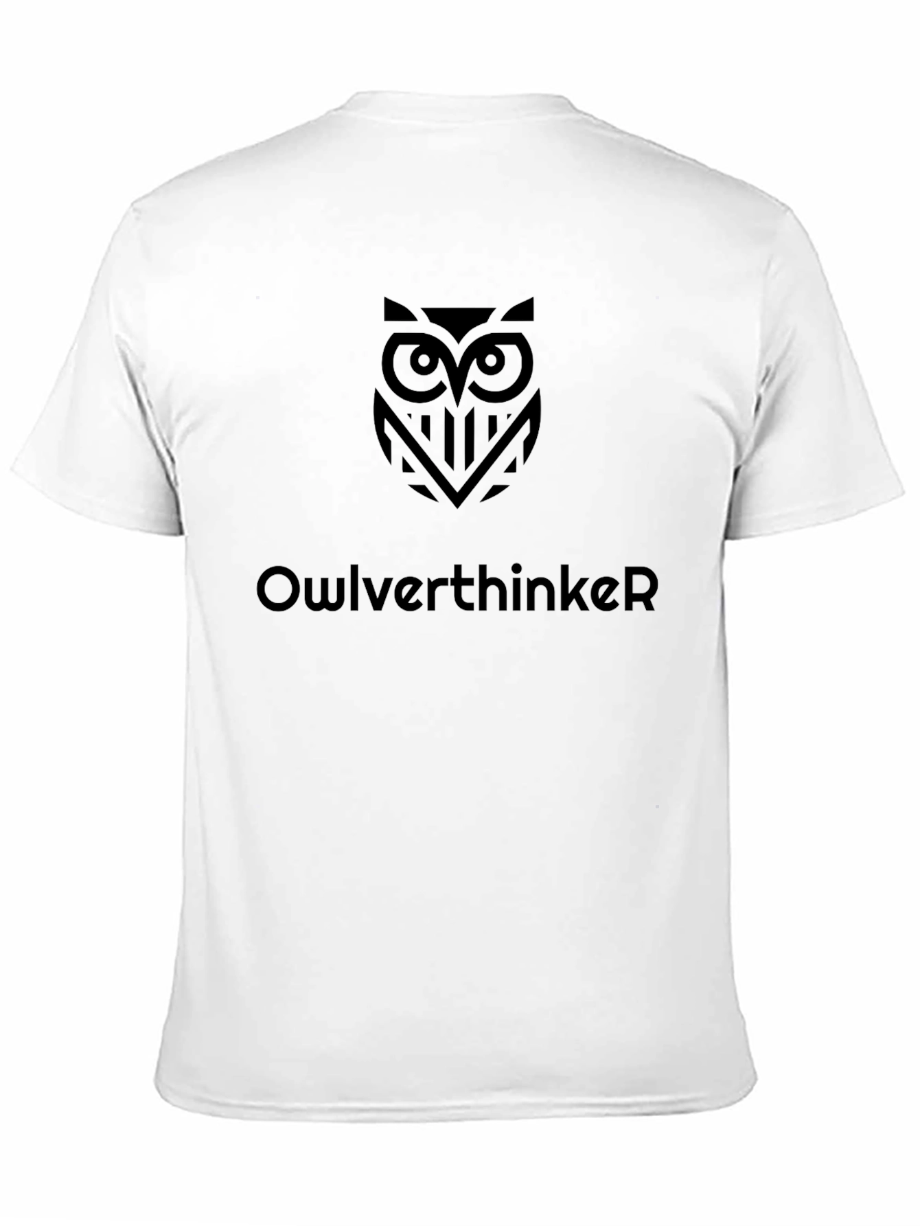 Owlverthinker Black Graphic Tee - Unique Design