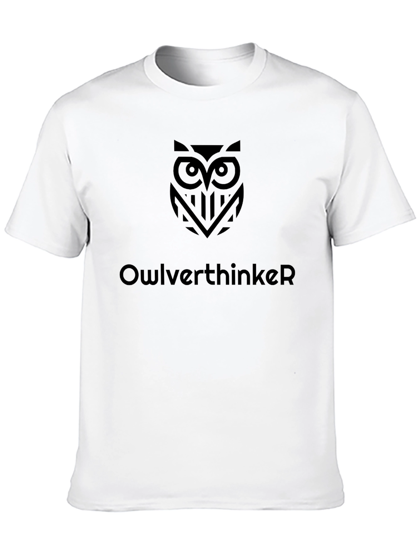 Owlverthinker Black Graphic Tee - Unique Design