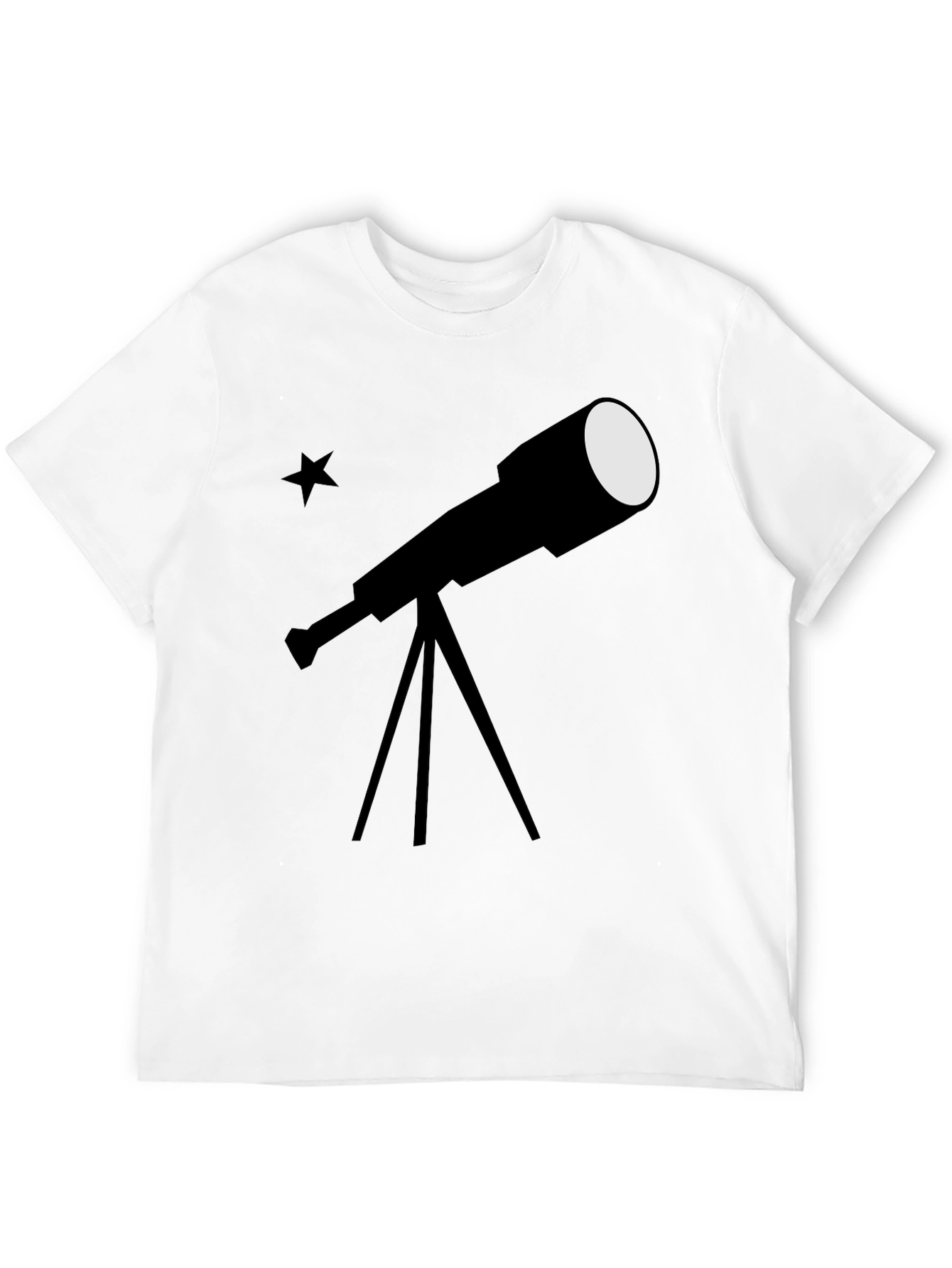 Telescope Graphic Black T-Shirt - Stargazer Tee