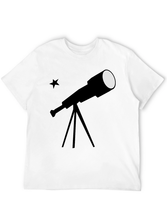 Telescope Graphic Black T-Shirt - Stargazer Tee