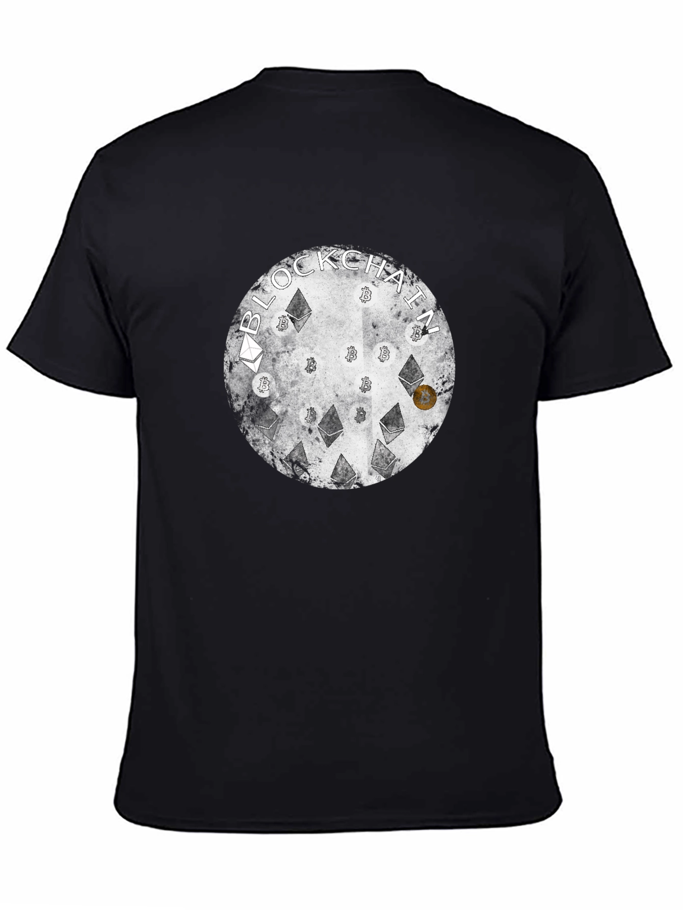 Crypto Blockchain Graphic T-Shirt - Black