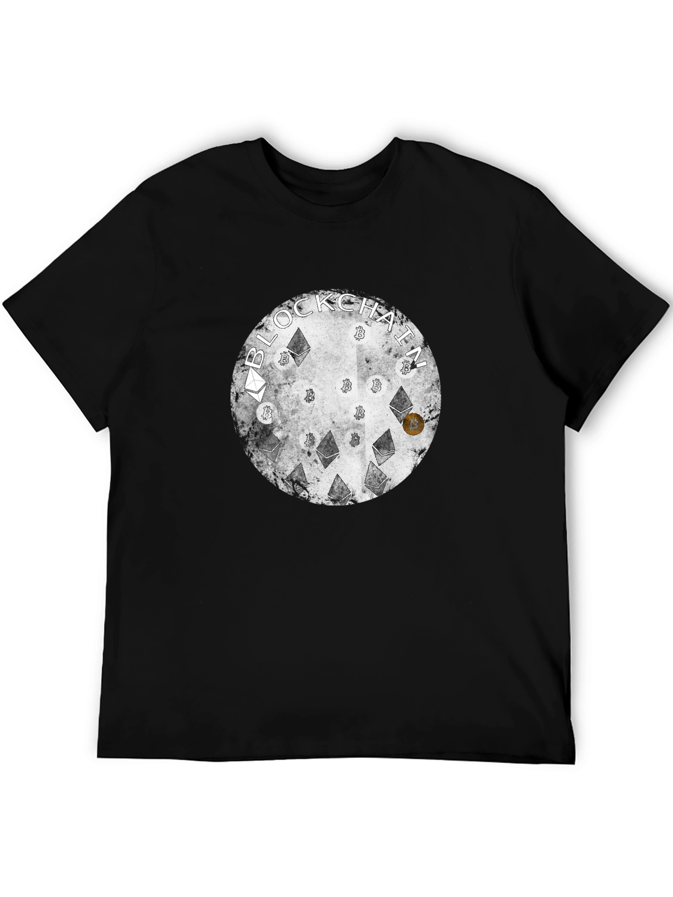 Crypto Blockchain Graphic T-Shirt - Black