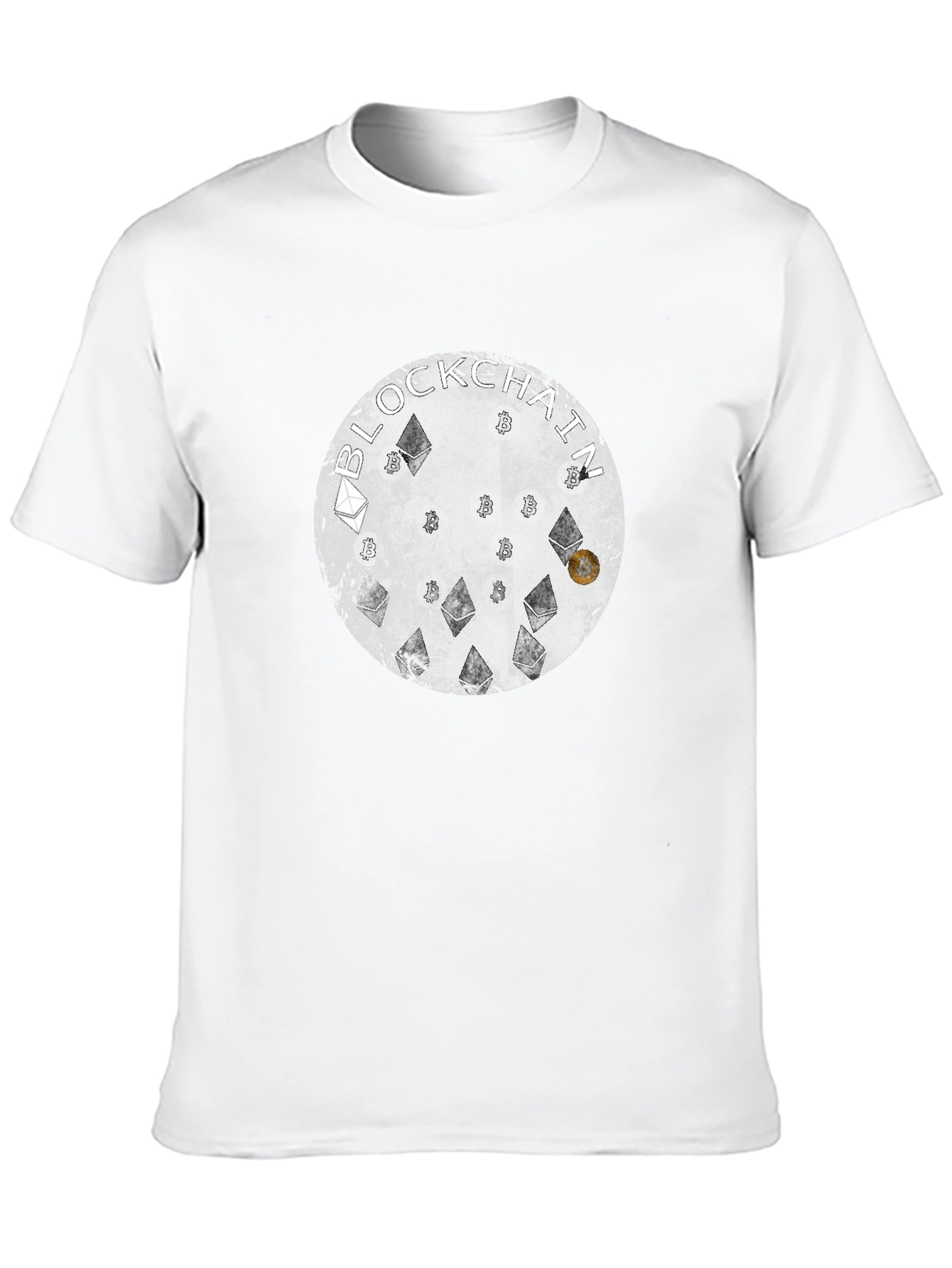 Crypto Blockchain Graphic T-Shirt - Black