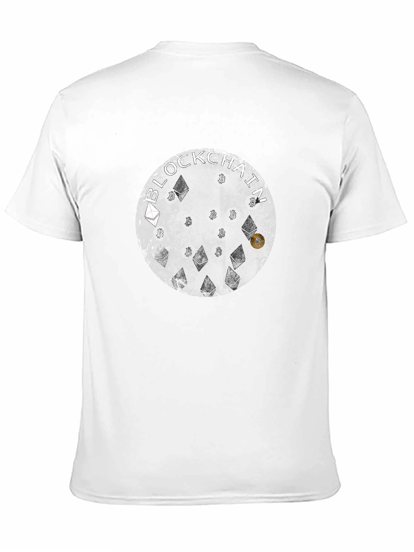 Crypto Blockchain Graphic T-Shirt - Black