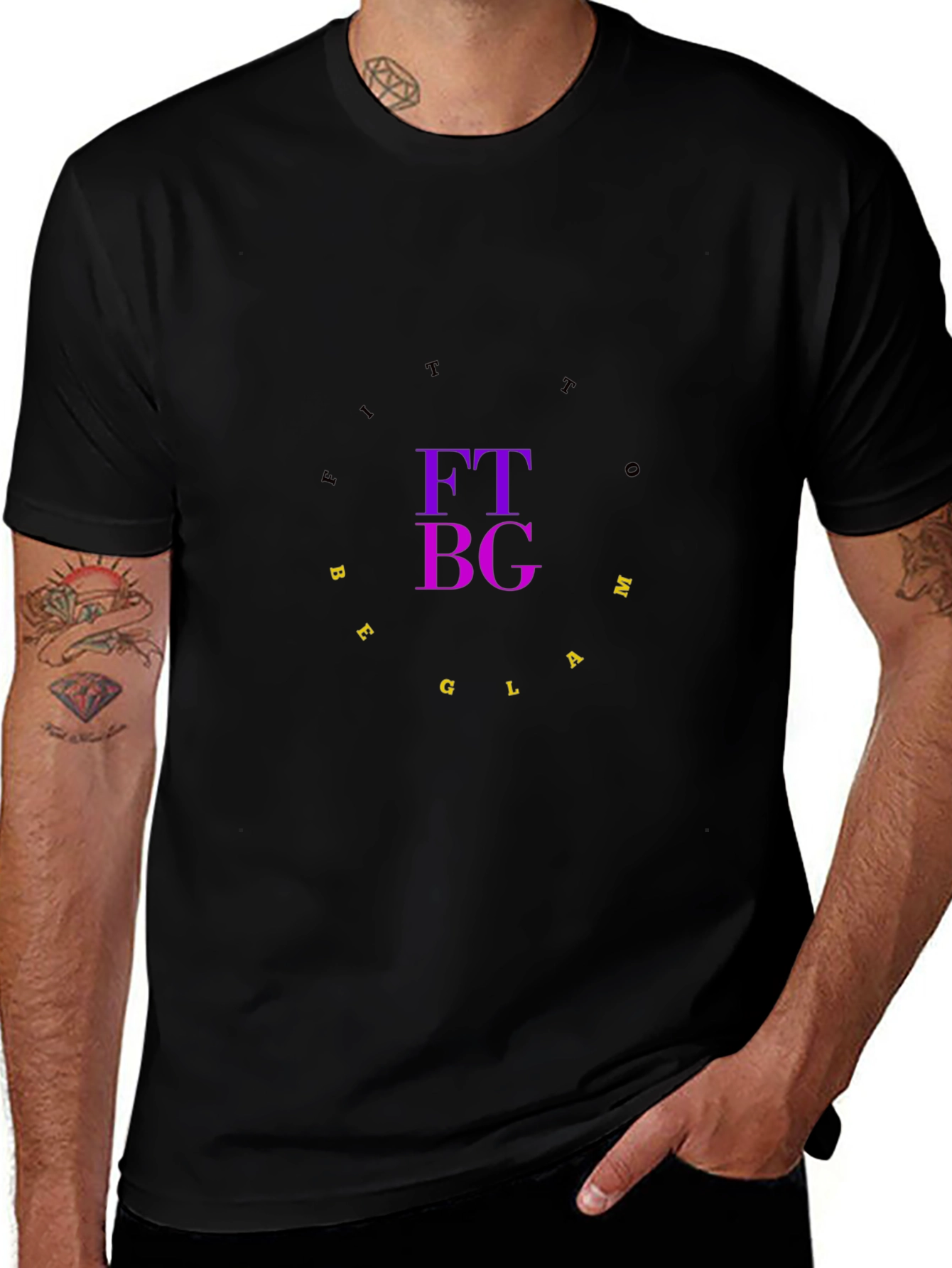 FTBG Glam T-Shirt - Stylish Black Tee