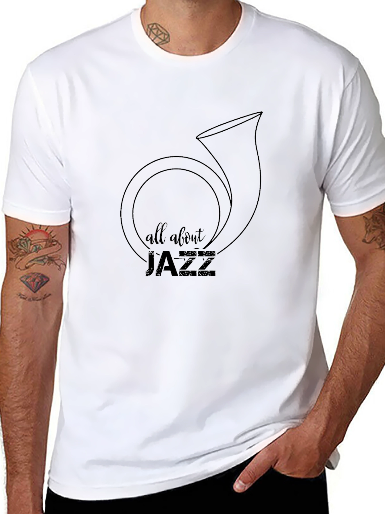 All About Jazz Graphic T-Shirt - Classic Style