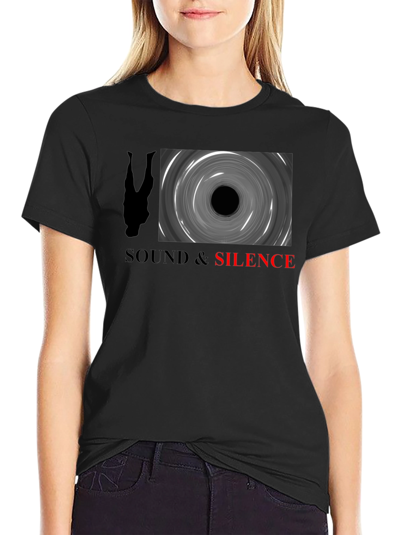 Sound & Silence Graphic Tee - Black