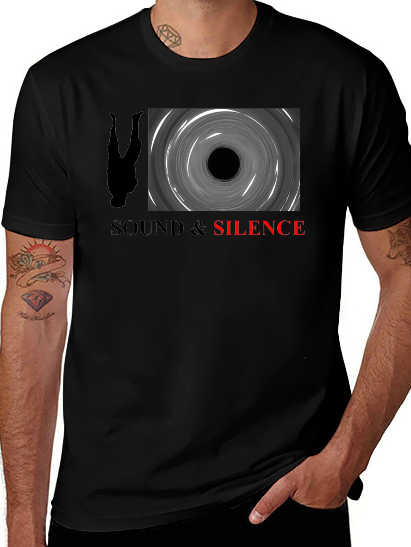 Sound & Silence Graphic Tee - Black
