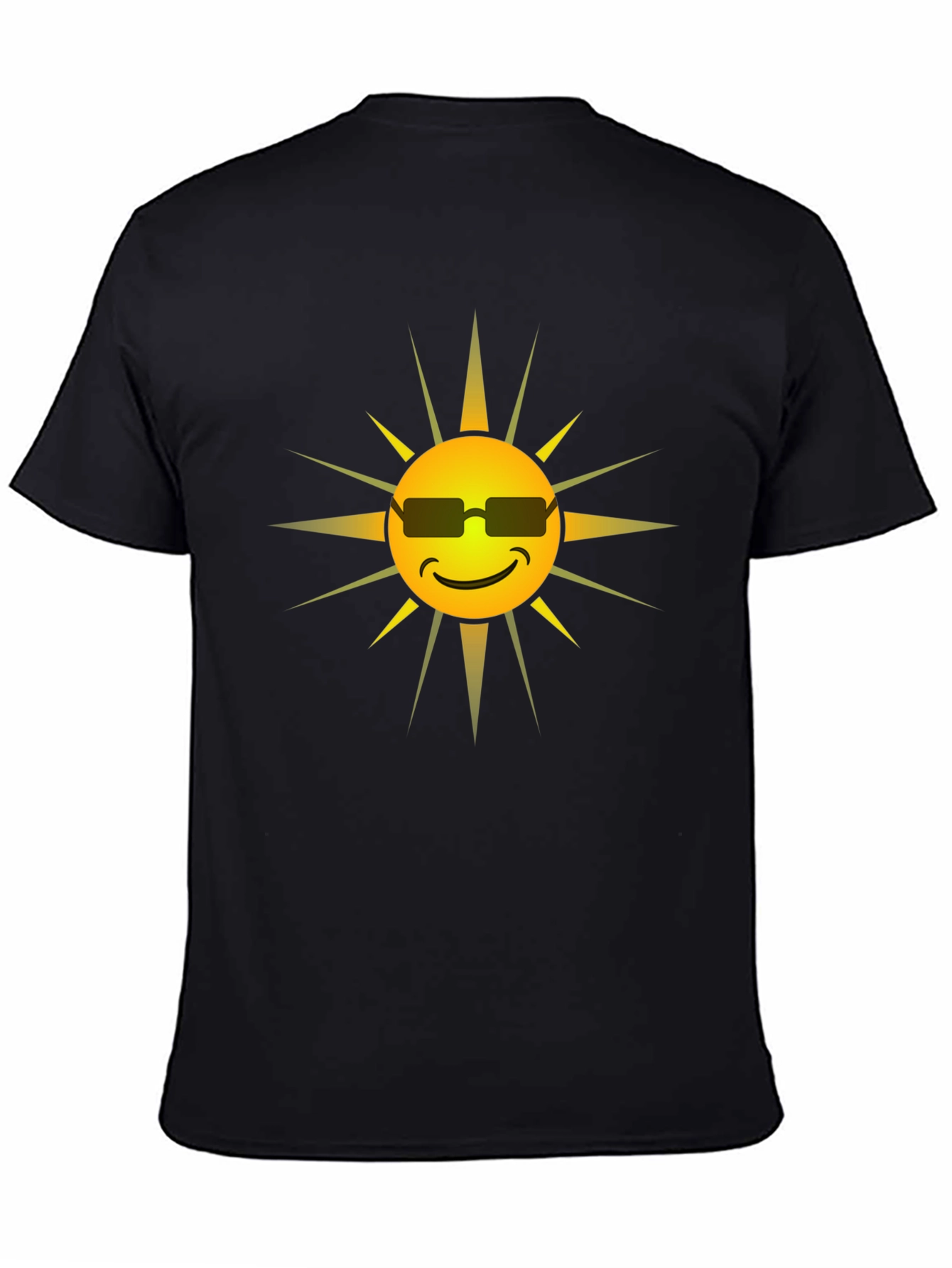 Cool Sun Graphic Tee - Black Cotton Shirt