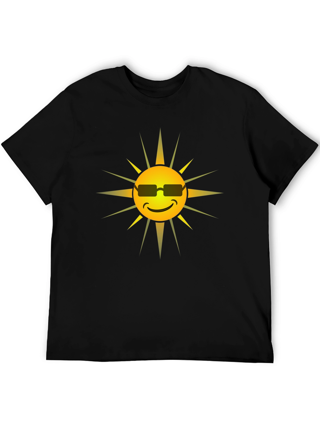Cool Sun Graphic Tee - Black Cotton Shirt