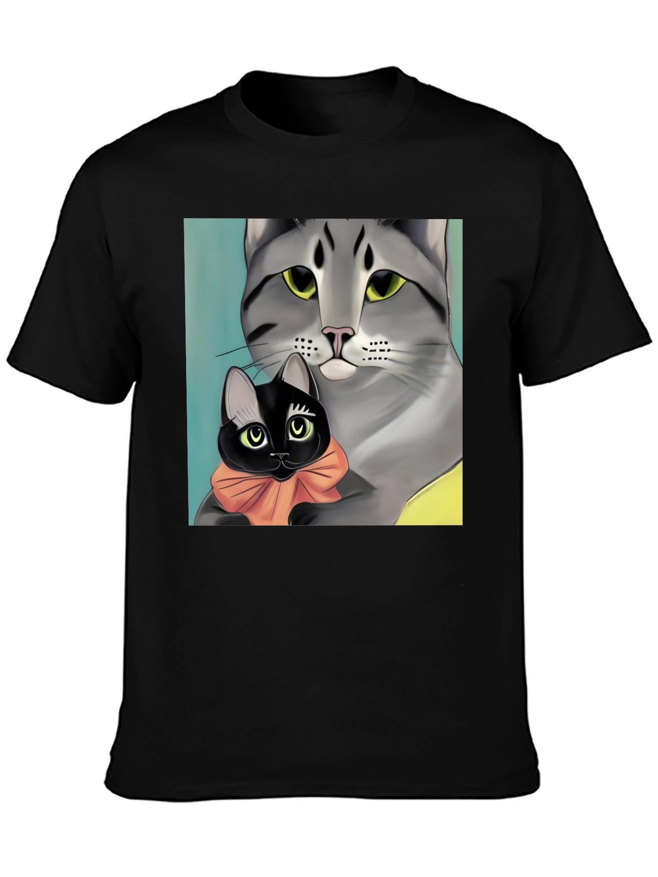 Cat Lovers T-Shirt - Mom Cat & Kitten Tee
