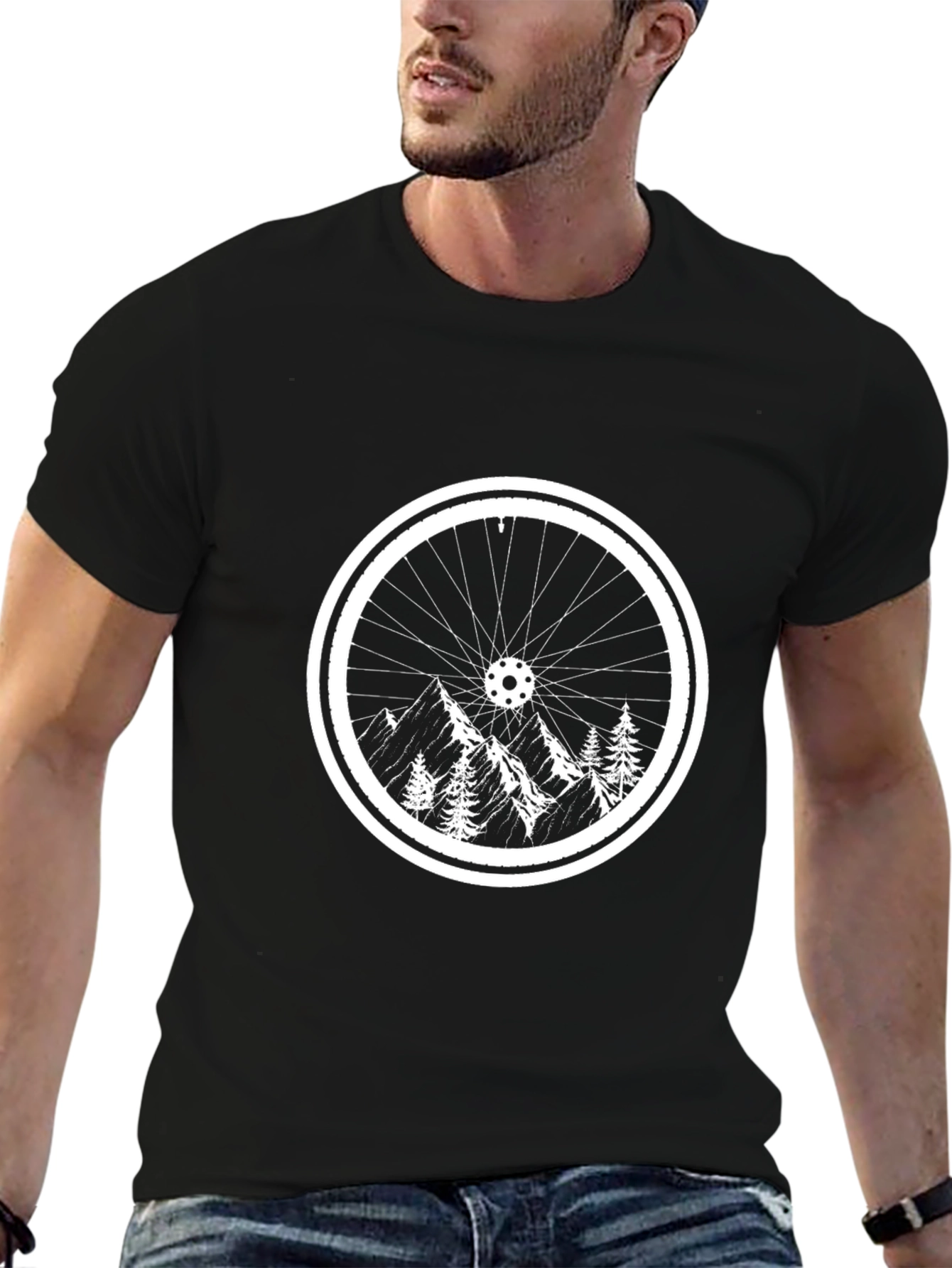 Mountain Bike Wheel Graphic T-Shirt