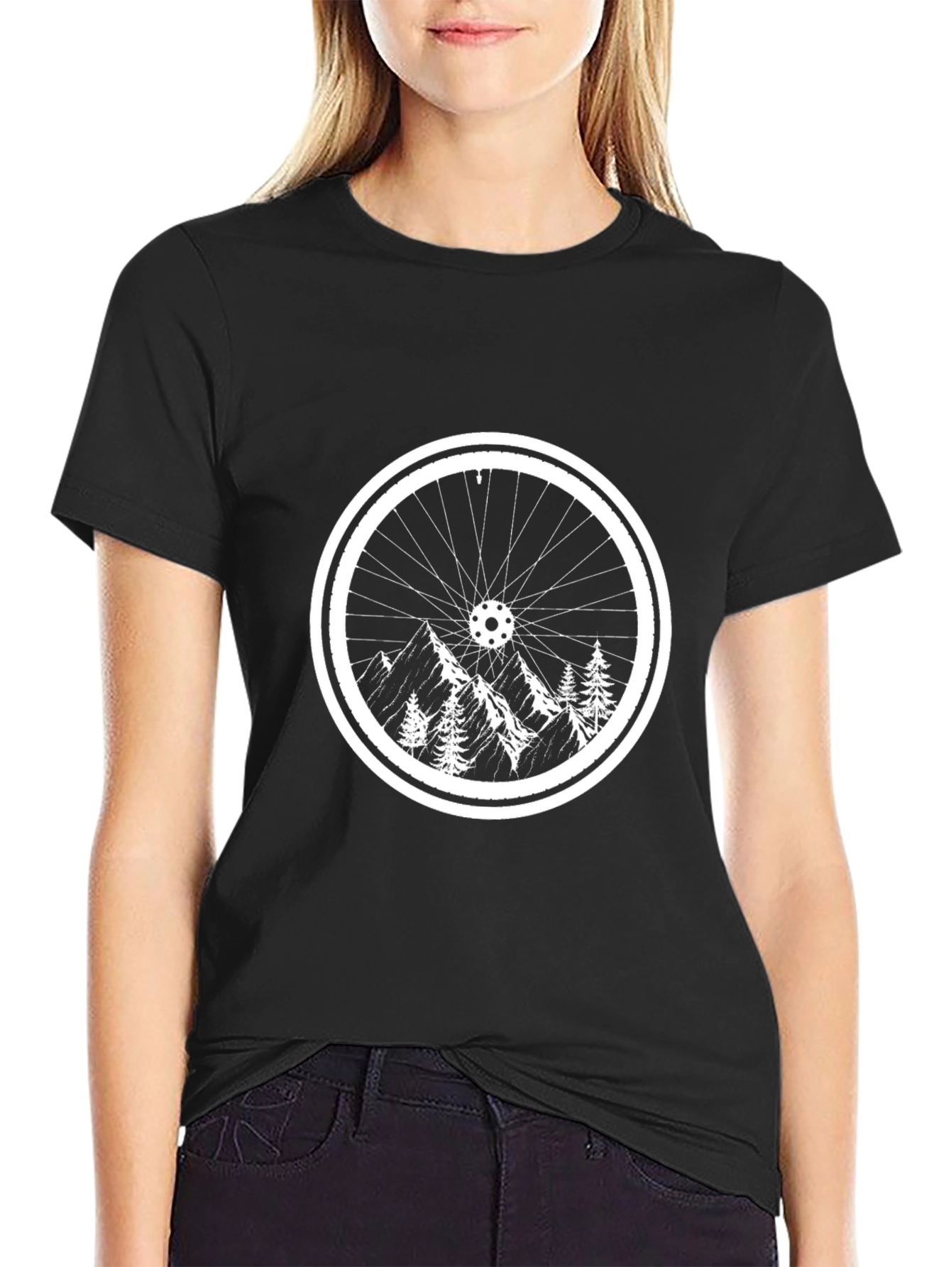 Mountain Bike Wheel Graphic T-Shirt