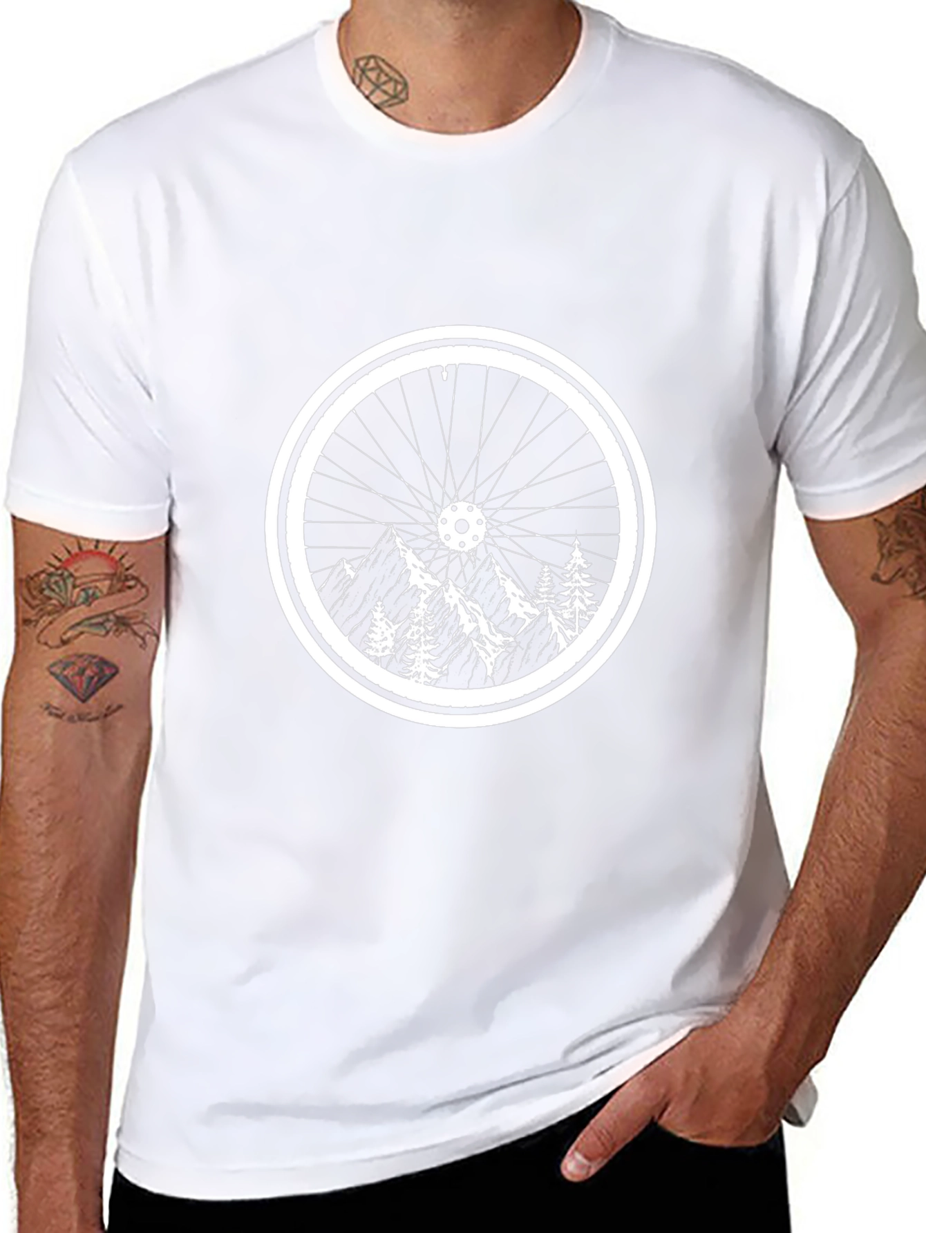 Mountain Bike Wheel Graphic T-Shirt