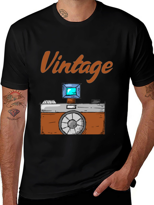 Vintage Camera Graphic T-Shirt - Retro Style