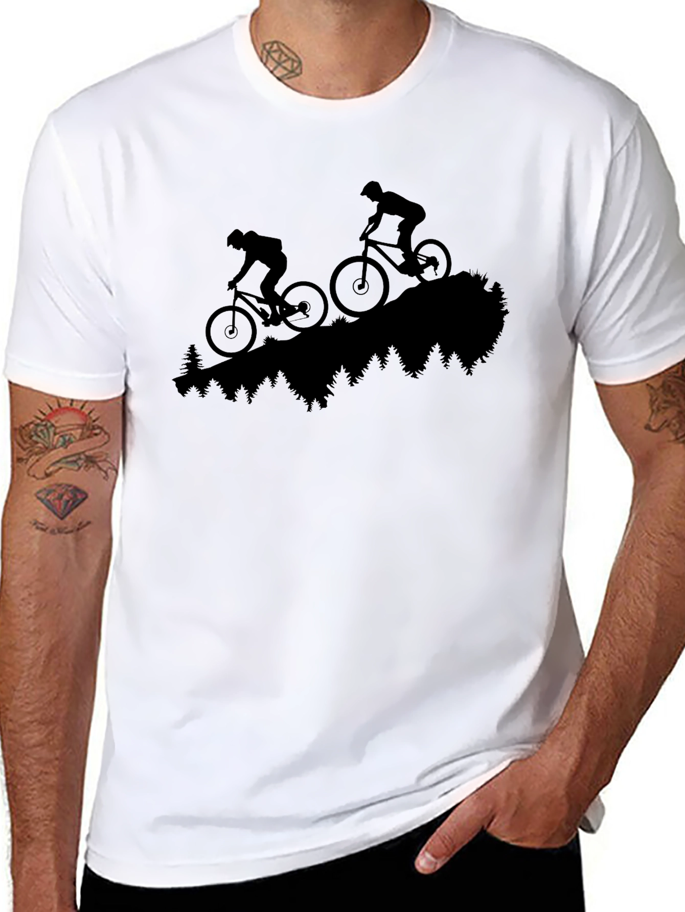 Mountain Biking Silhouette T-Shirt
