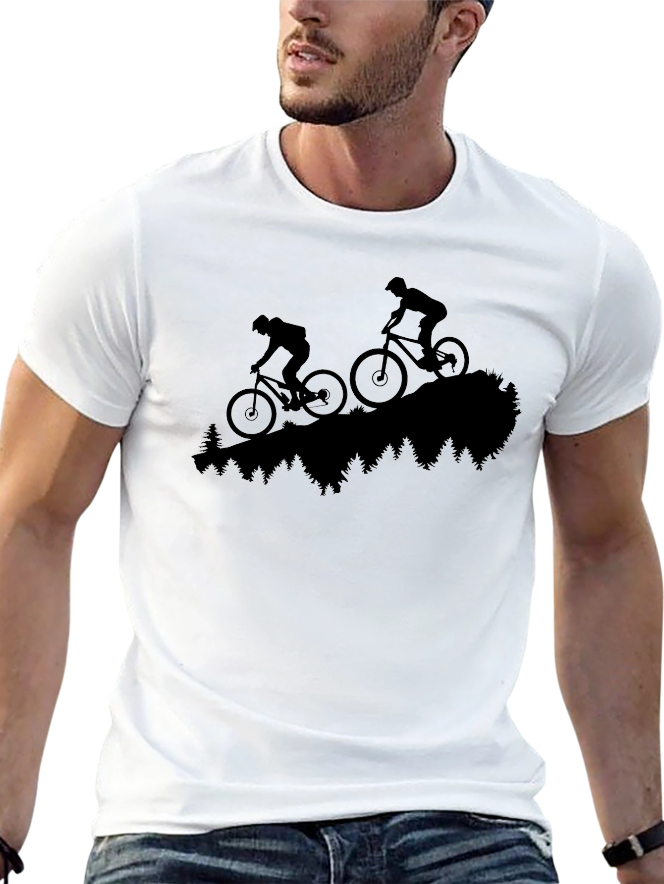 Mountain Biking Silhouette T-Shirt