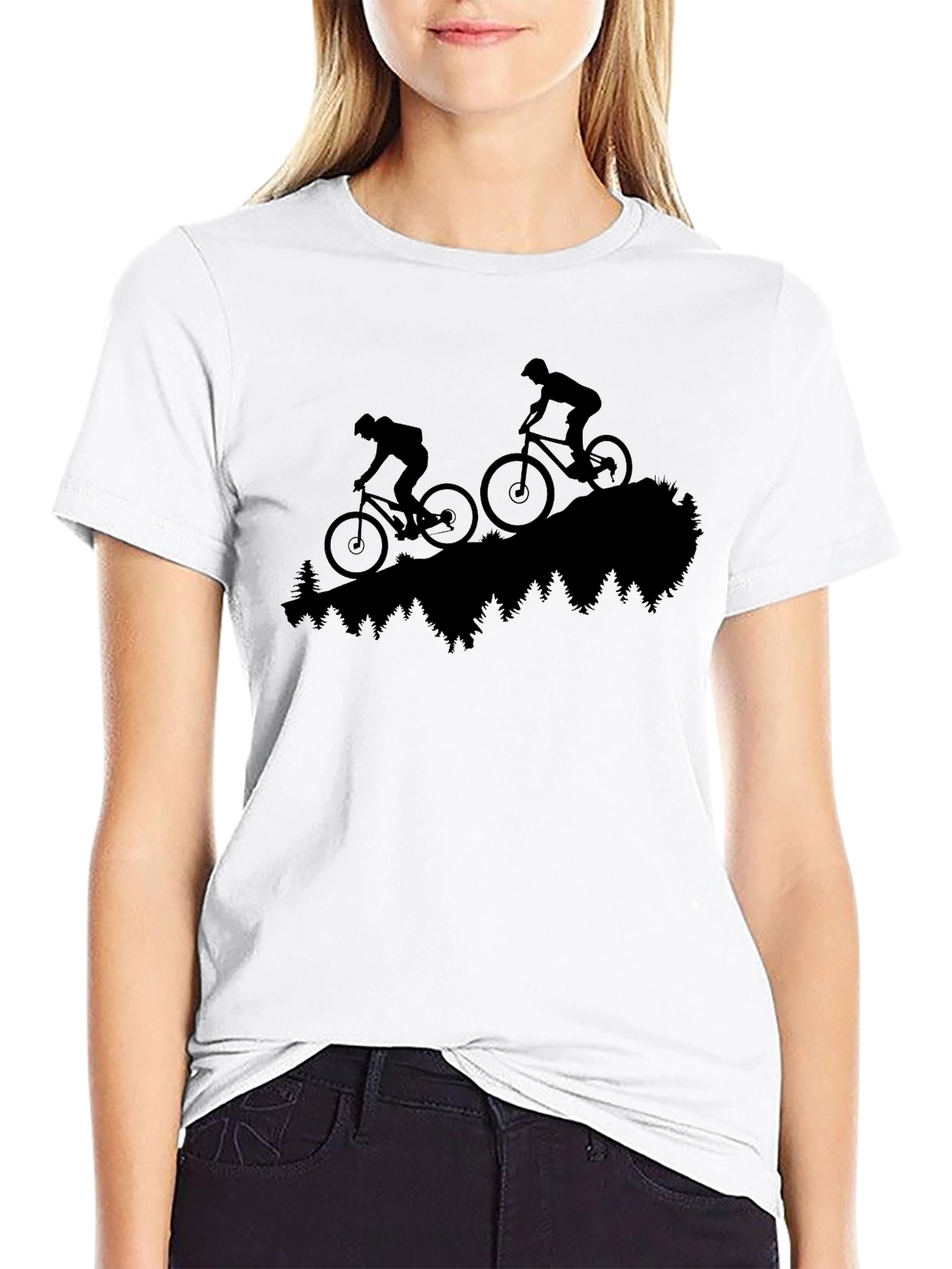 Mountain Biking Silhouette T-Shirt