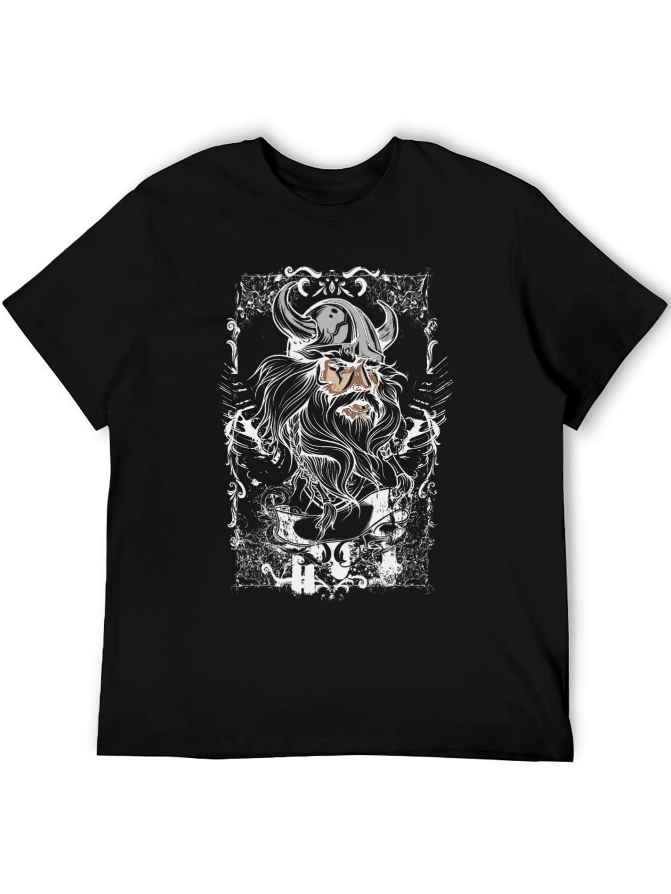 Viking Warrior Graphic Black T-Shirt