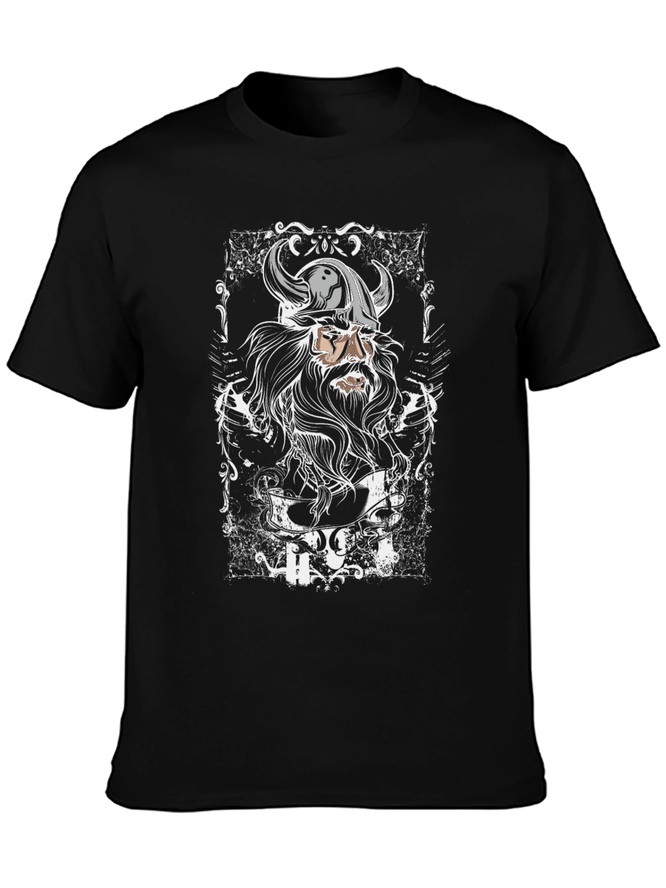 Viking Warrior Graphic Black T-Shirt