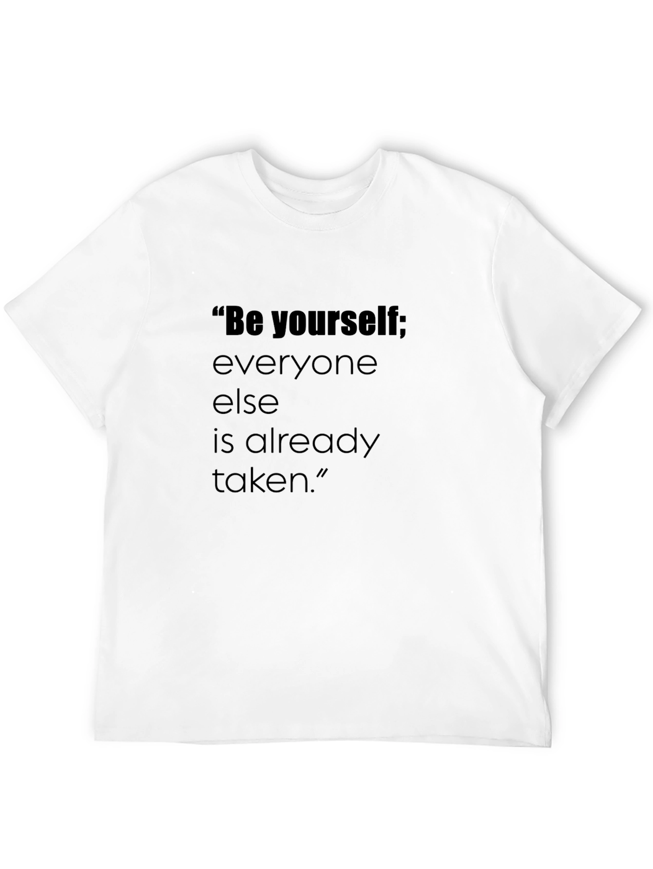 Be Yourself Graphic Tee - Black Cotton Comfort