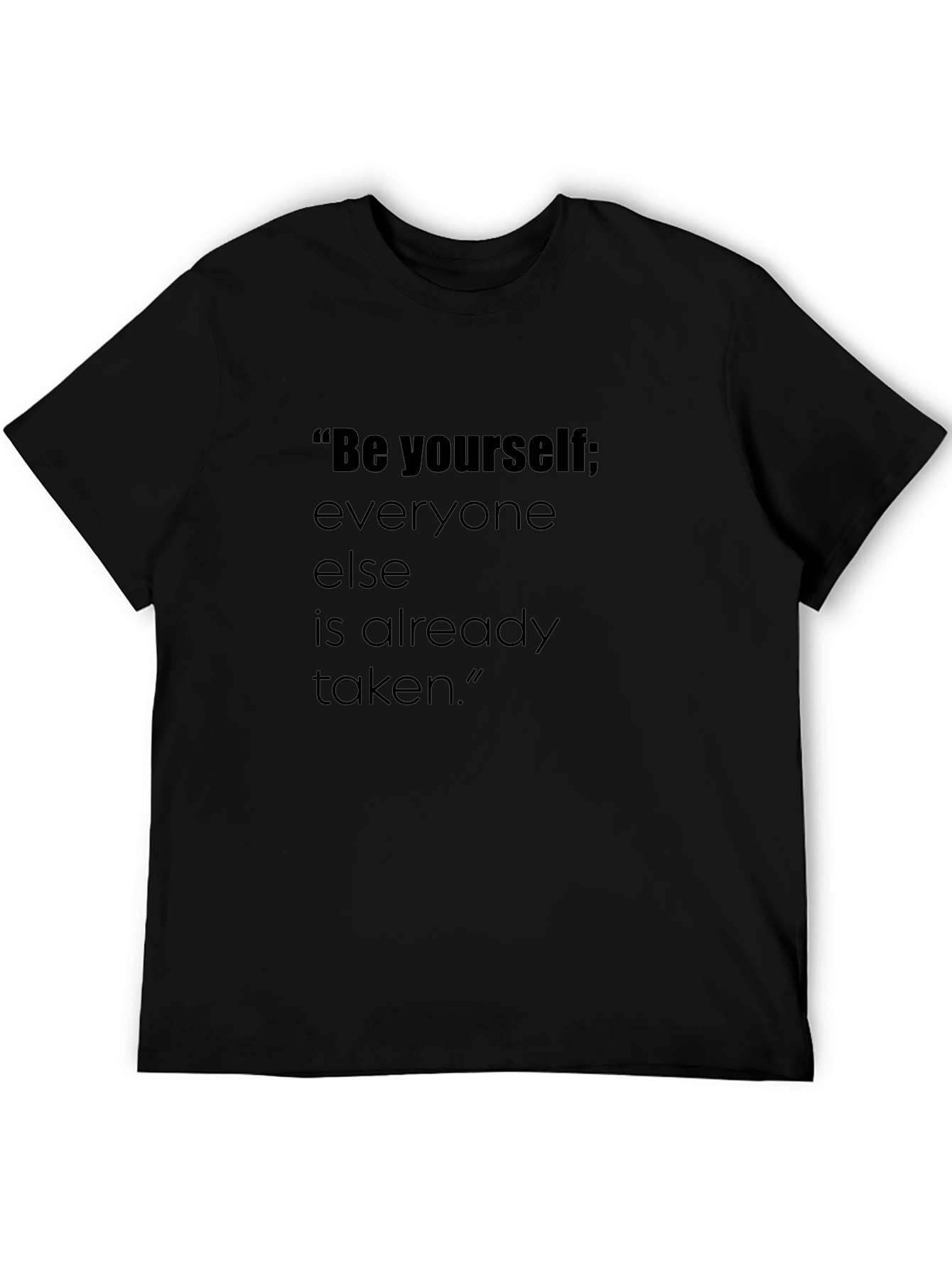 Be Yourself Graphic Tee - Black Cotton Comfort