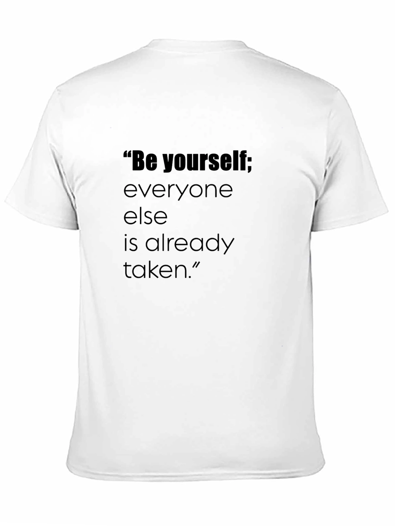 Be Yourself Graphic Tee - Black Cotton Comfort