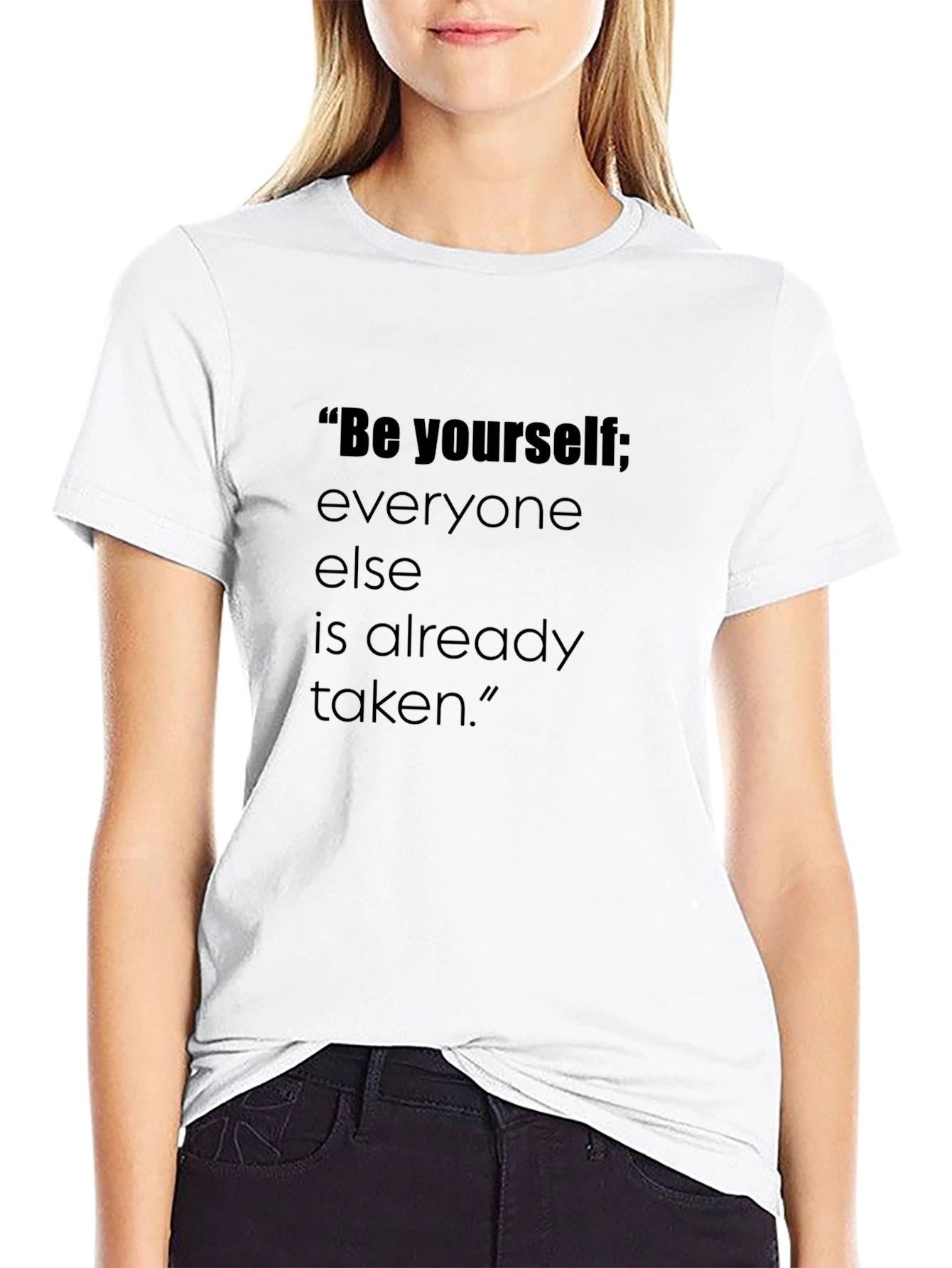 Be Yourself Graphic Tee - Black Cotton Comfort