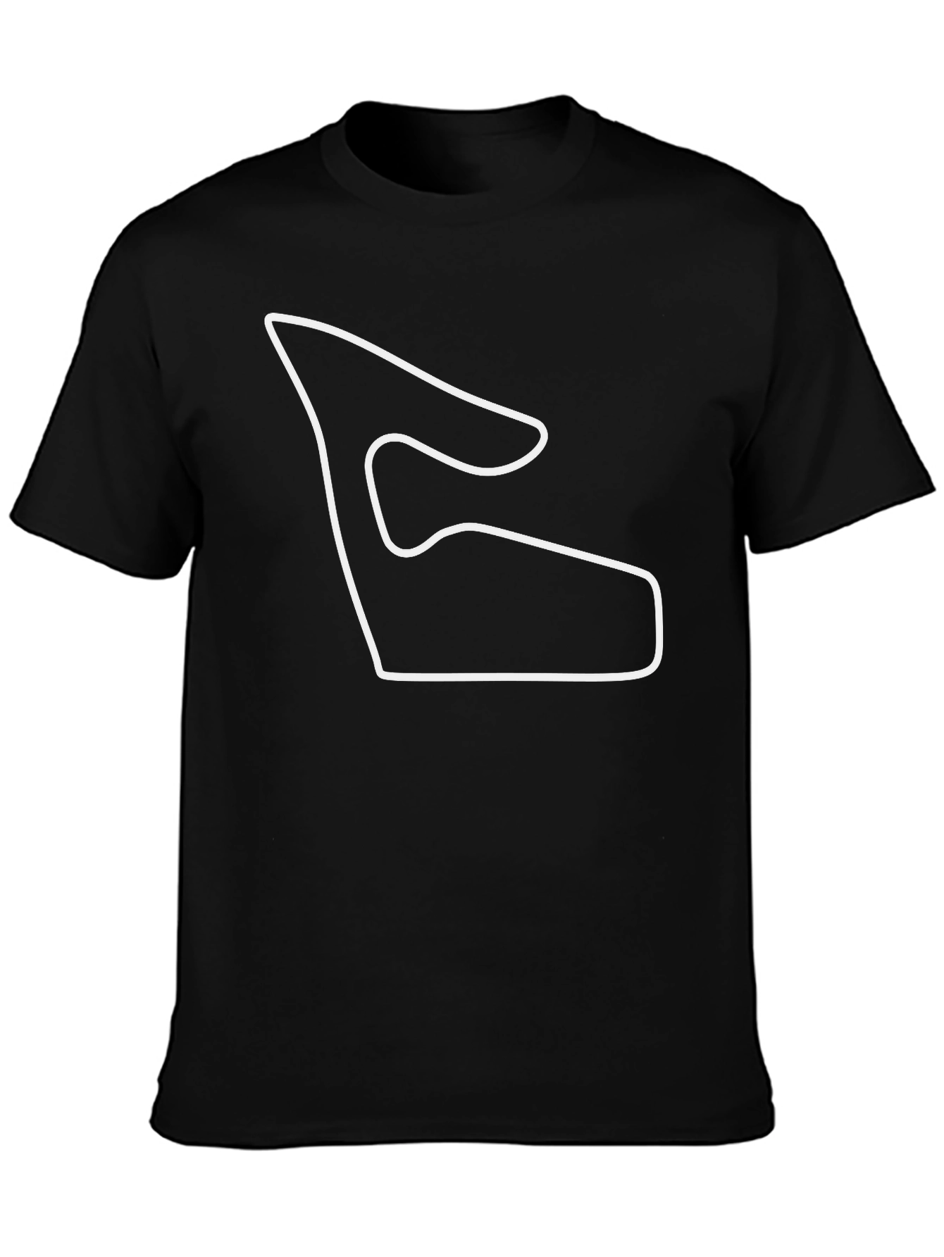 Racing Circuit Outline Black Tee