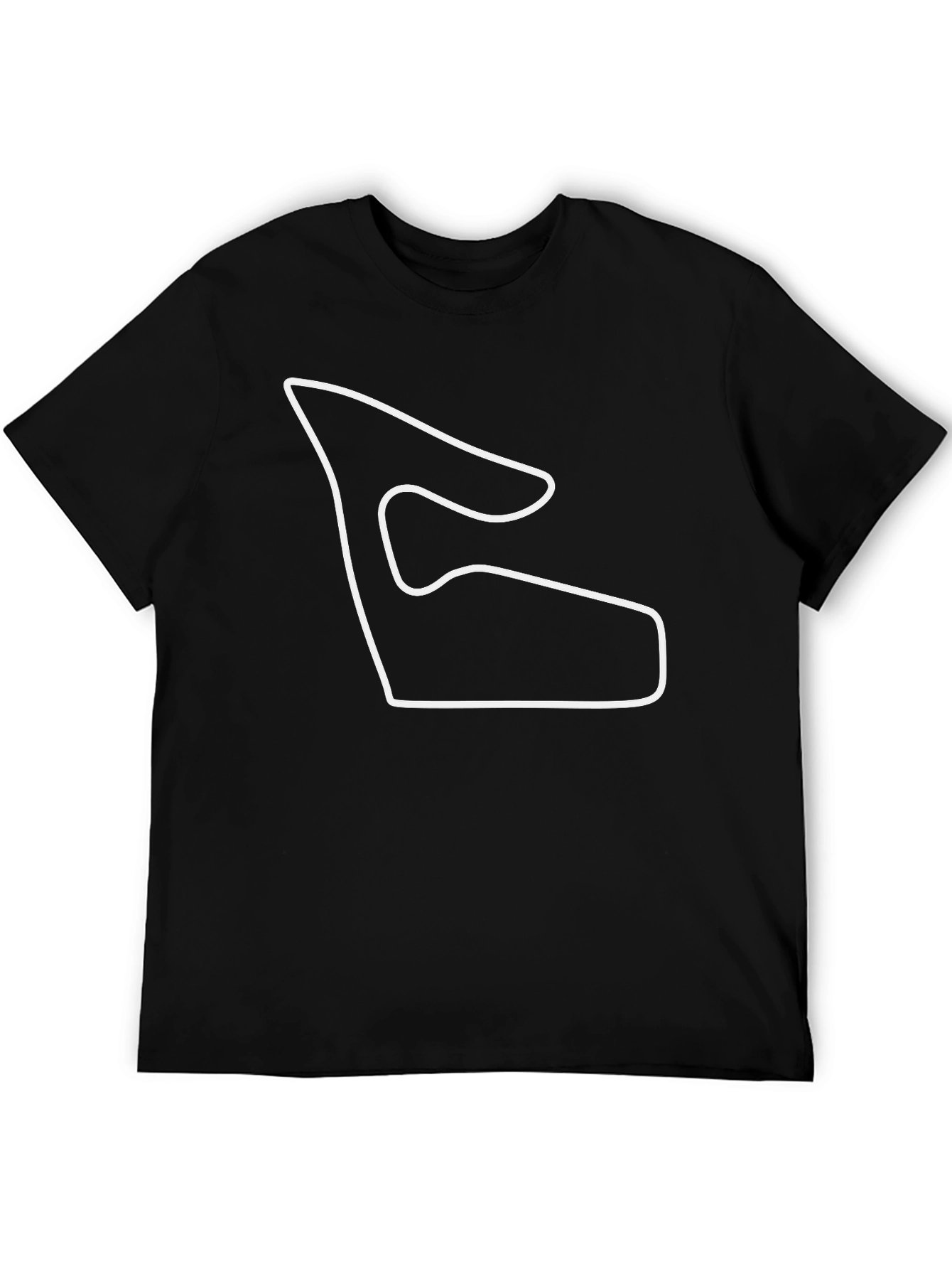 Racing Circuit Outline Black Tee