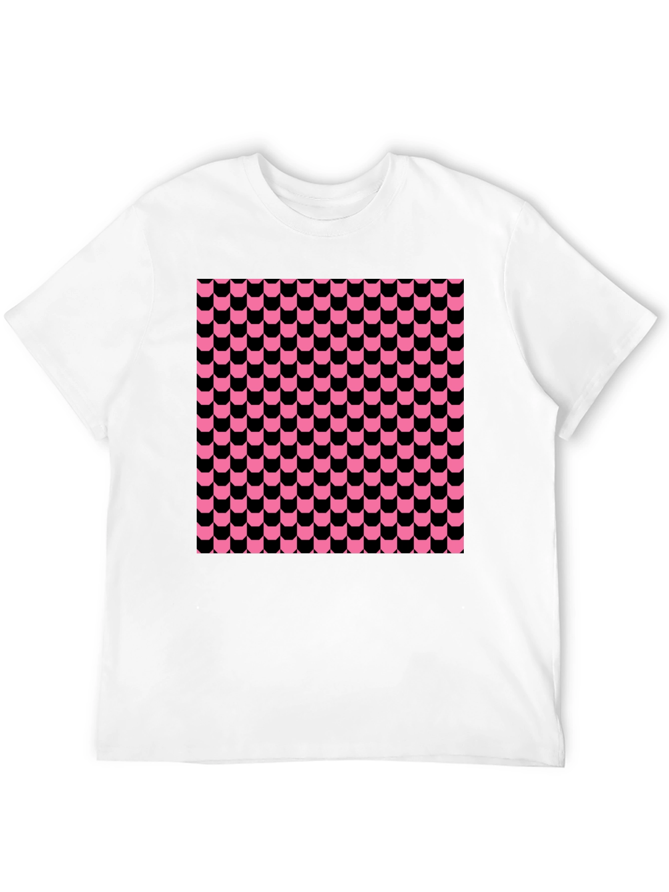 Funky Retro Patterned Black T-Shirt