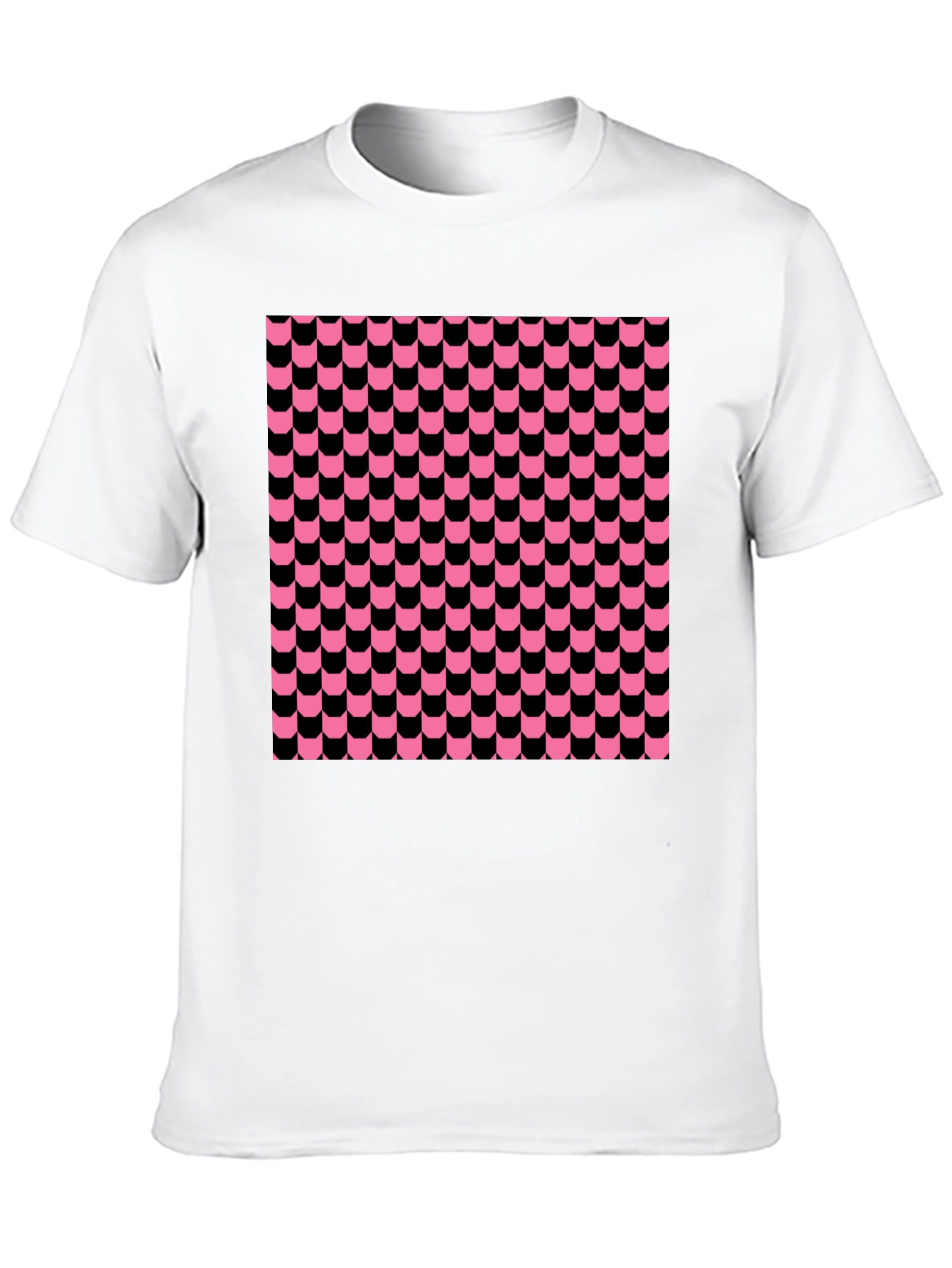 Funky Retro Patterned Black T-Shirt