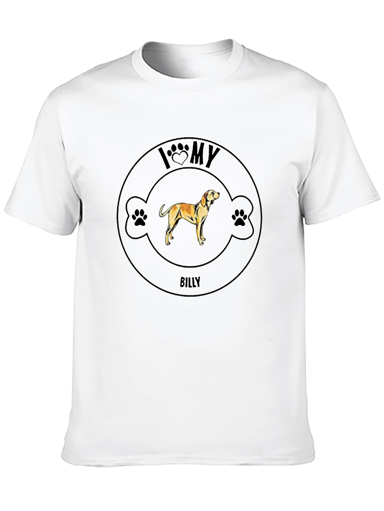I Love My Dog T-Shirt - Billy Design