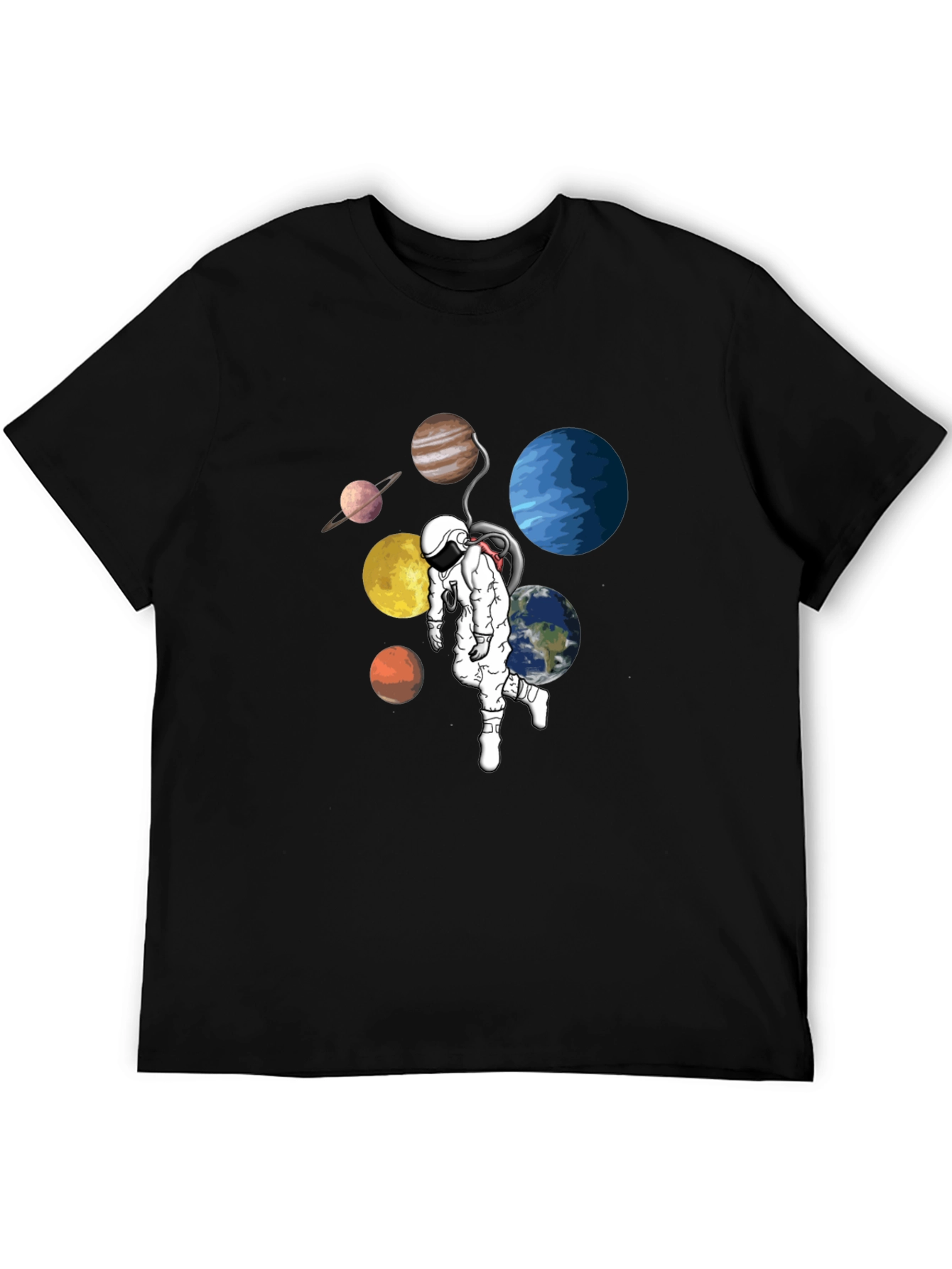Planetary Astronaut Black T-Shirt