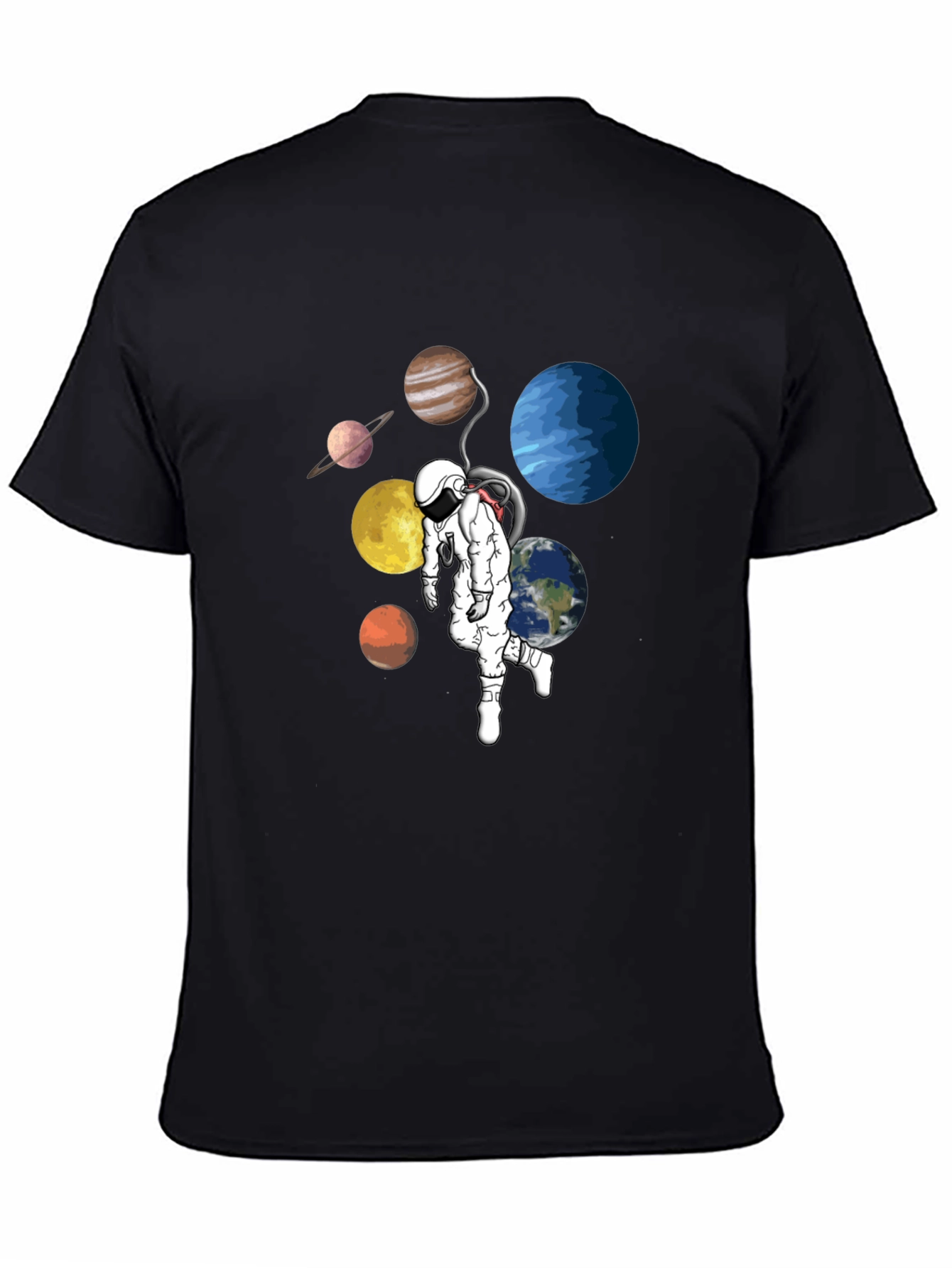 Planetary Astronaut Black T-Shirt