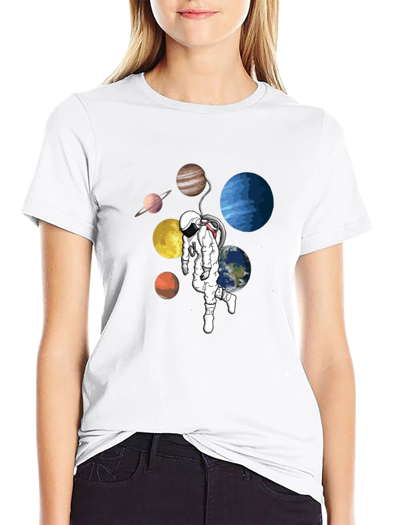 Planetary Astronaut Black T-Shirt