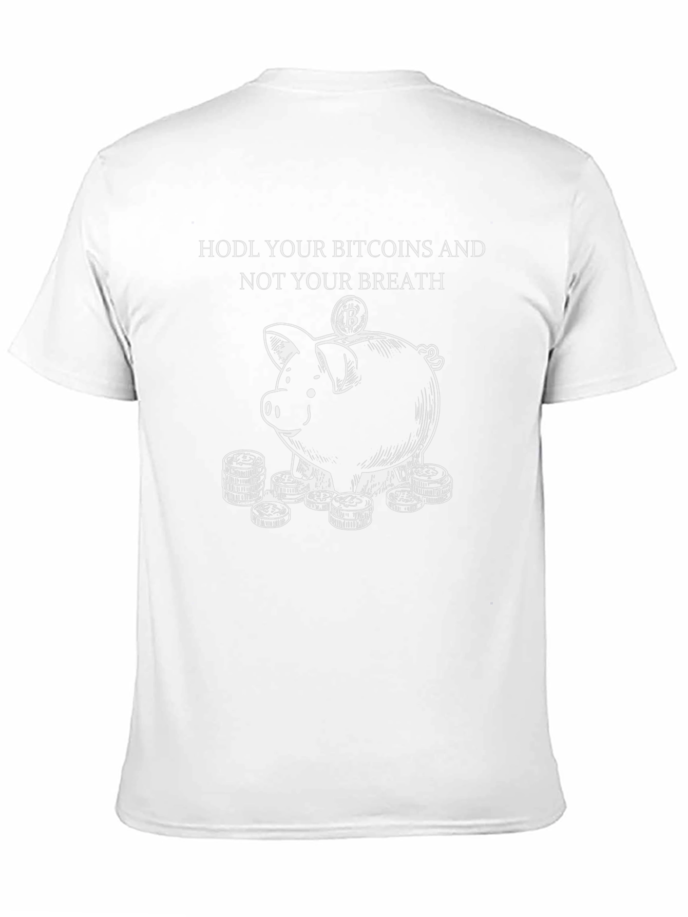 HODL Bitcoin Piggy Bank Black Graphic T-Shirt