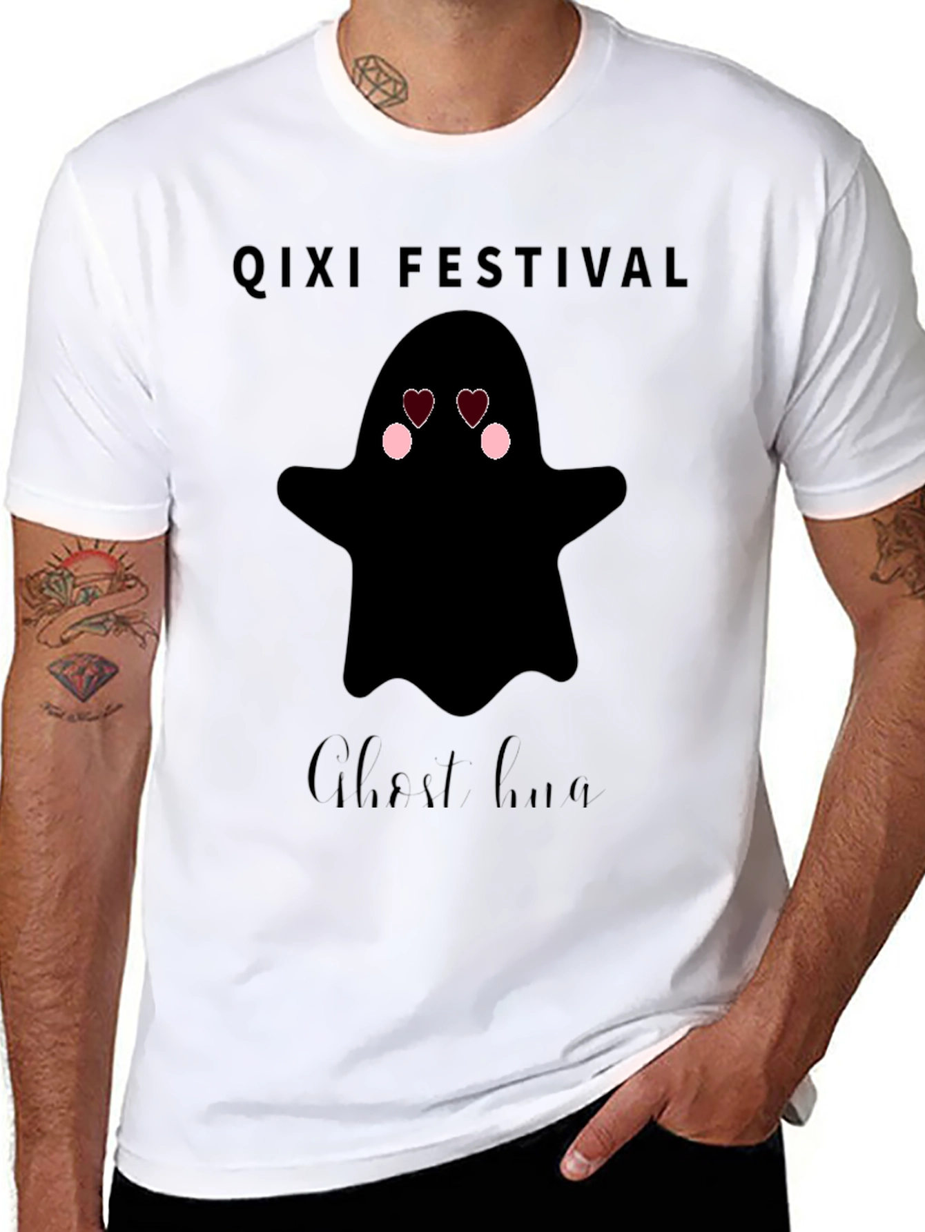 Qixi Festival Ghost Hug T-Shirt