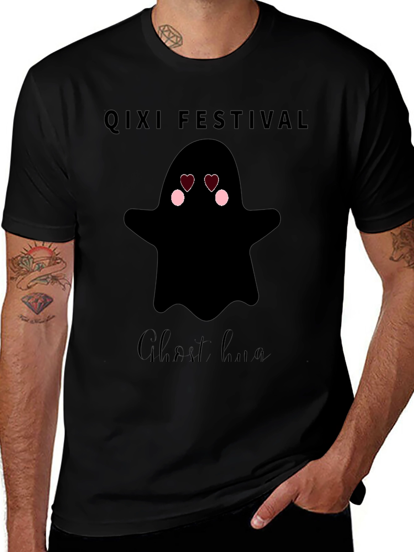 Qixi Festival Ghost Hug T-Shirt