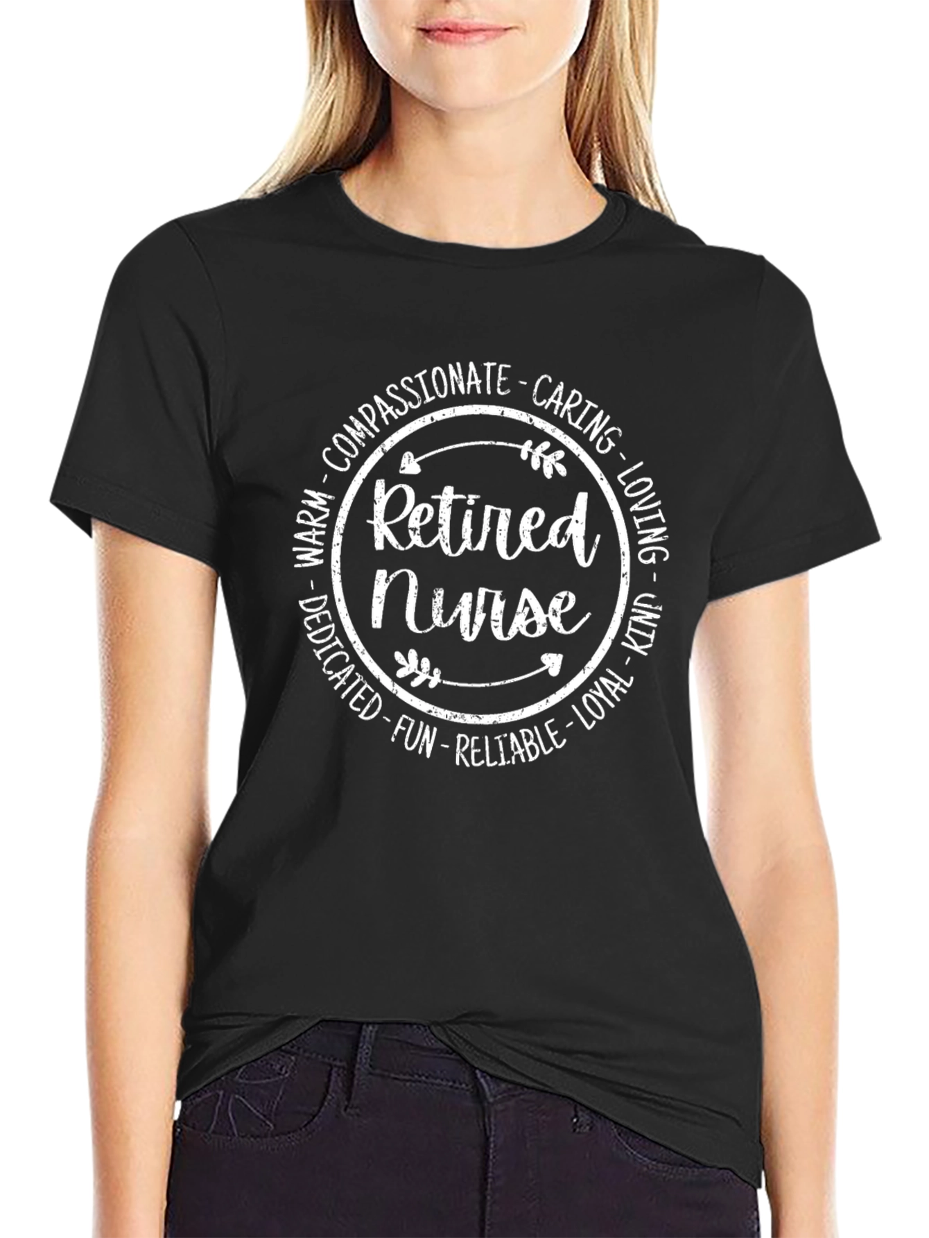 Retired Nurse Graphic Tee - Compassionate Caring