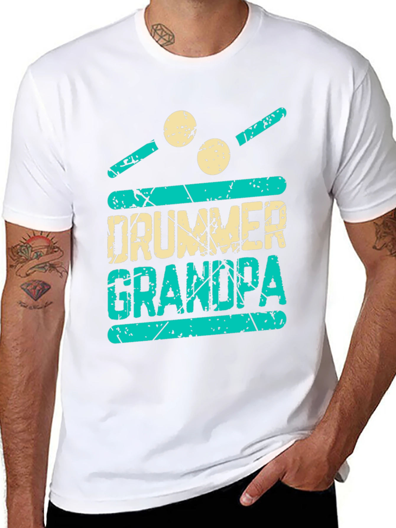 Drummer Grandpa Graphic Tee