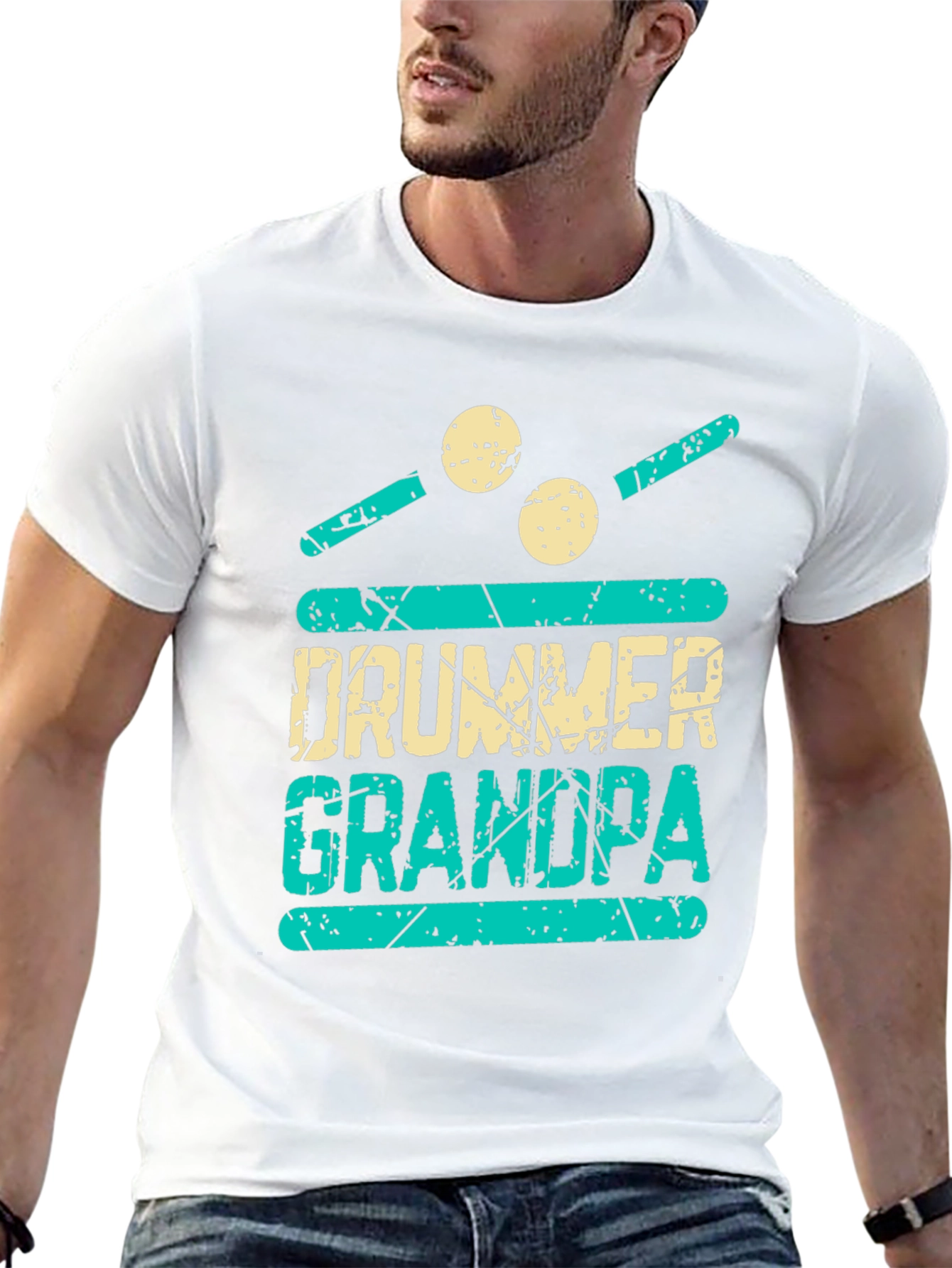 Drummer Grandpa Graphic Tee