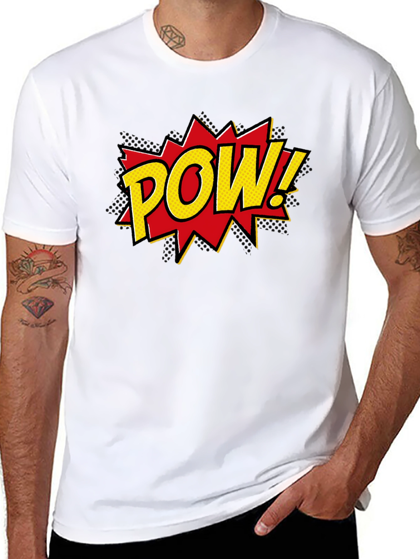 Comic POW! Graphic Tee - Stylish Black T-Shirt