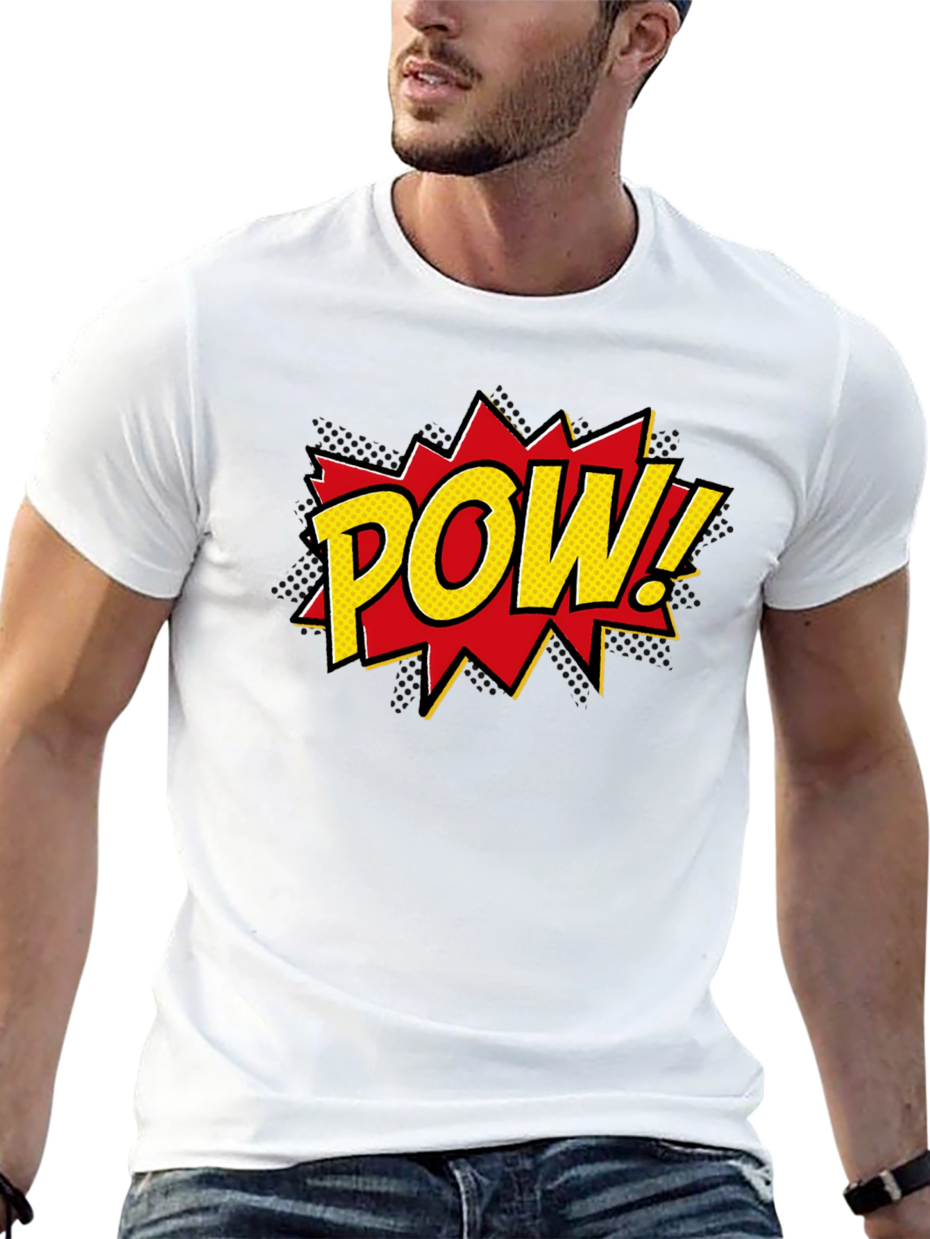 Comic POW! Graphic Tee - Stylish Black T-Shirt
