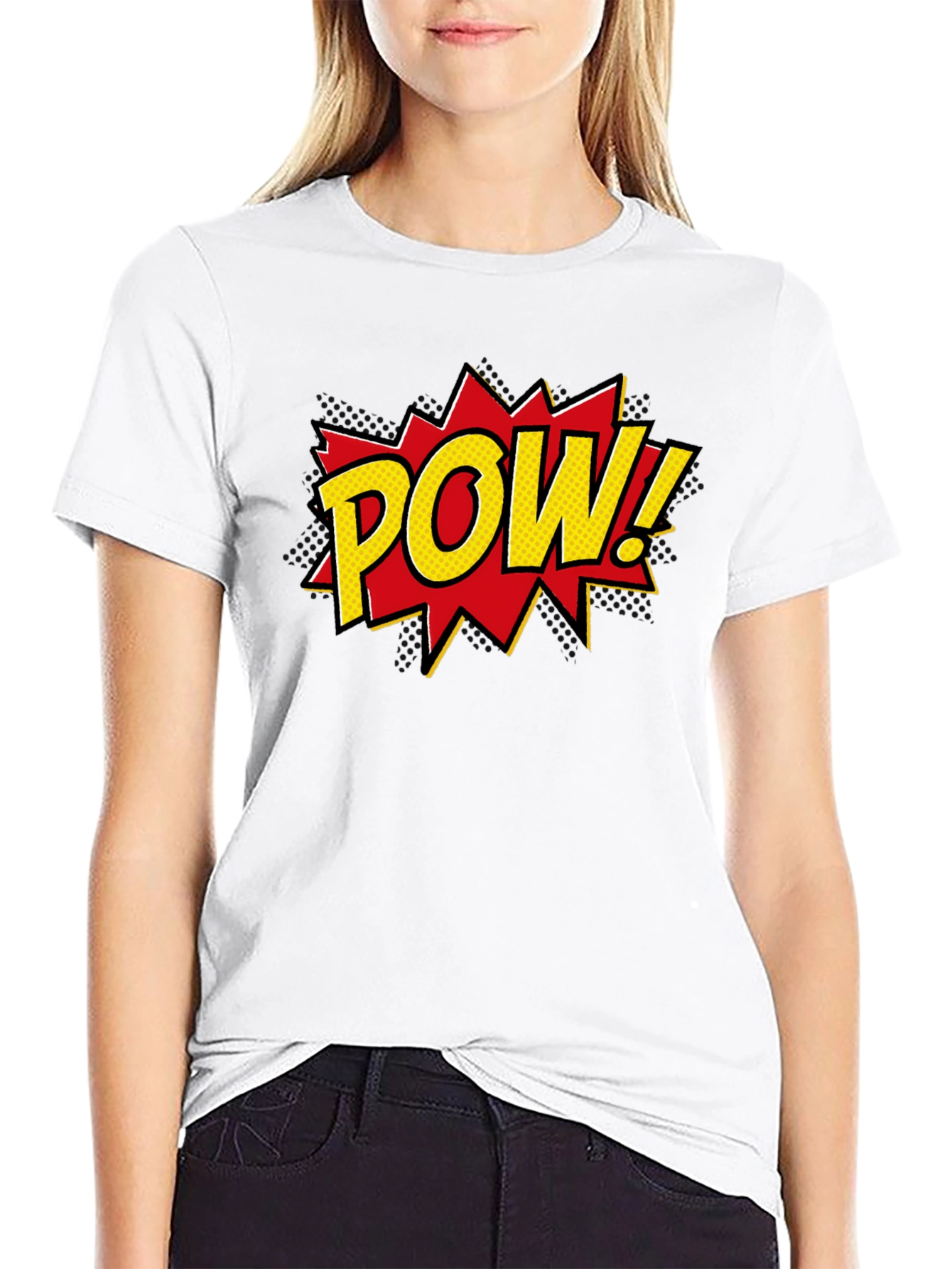 Comic POW! Graphic Tee - Stylish Black T-Shirt